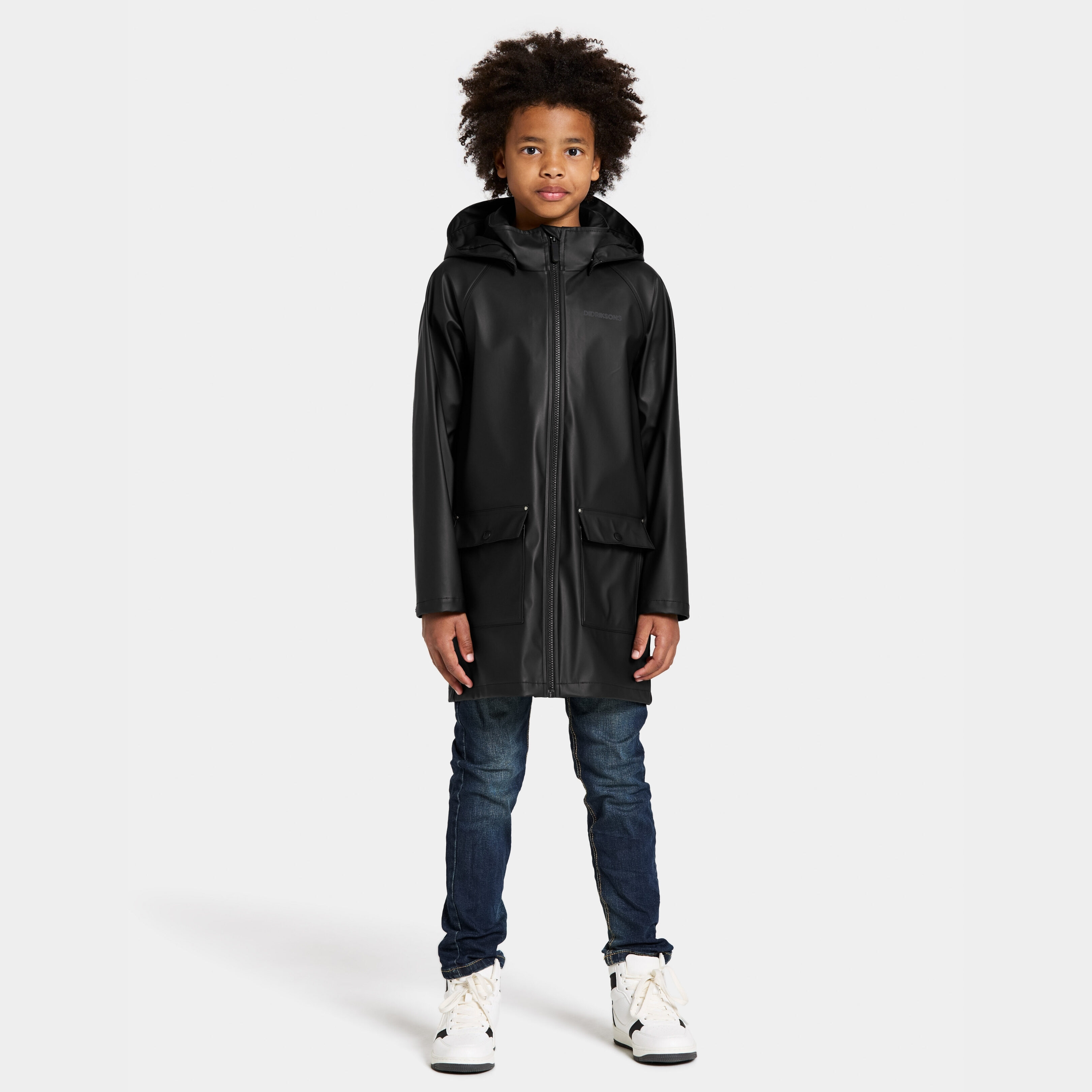 Giga Kid's Jacket - Black - Barn - Galonjacka - Svart - Storlek: 170 - Didriksons