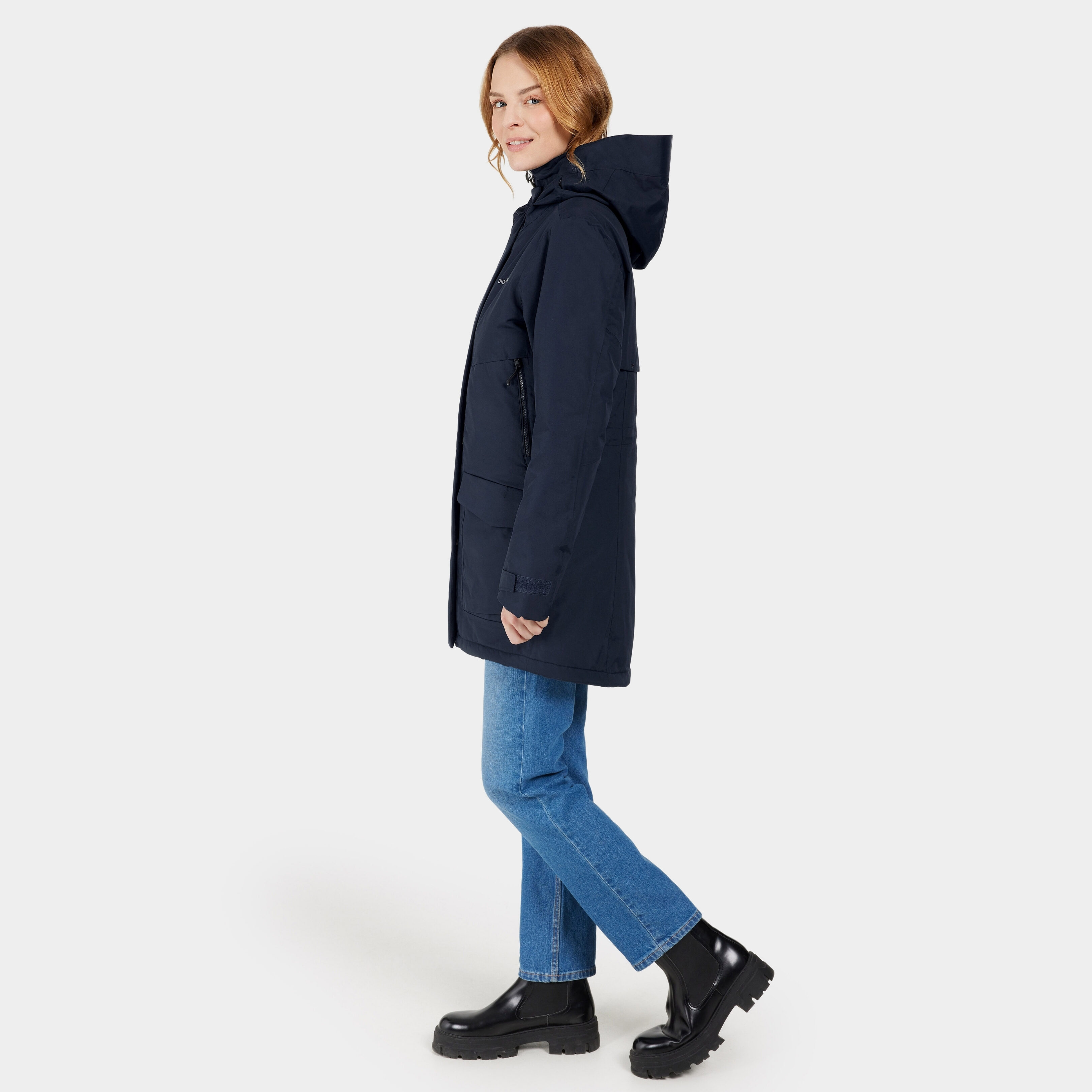 Frida Parka - Dark Night Blue - Women's Autumn jacket - Blue - Size: 34 - Didriksons