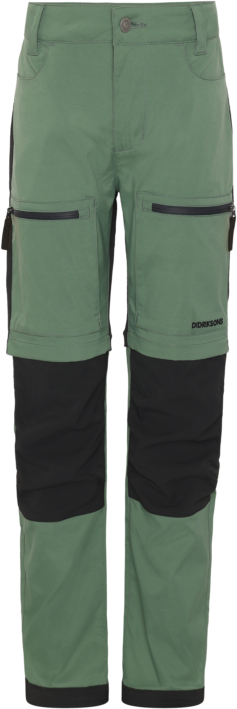 Kotten Kids' Zipp-Off Pants - Dark Moss - Barn - Friluftsbyxor - Grön - Storlek: 150 - Didriksons