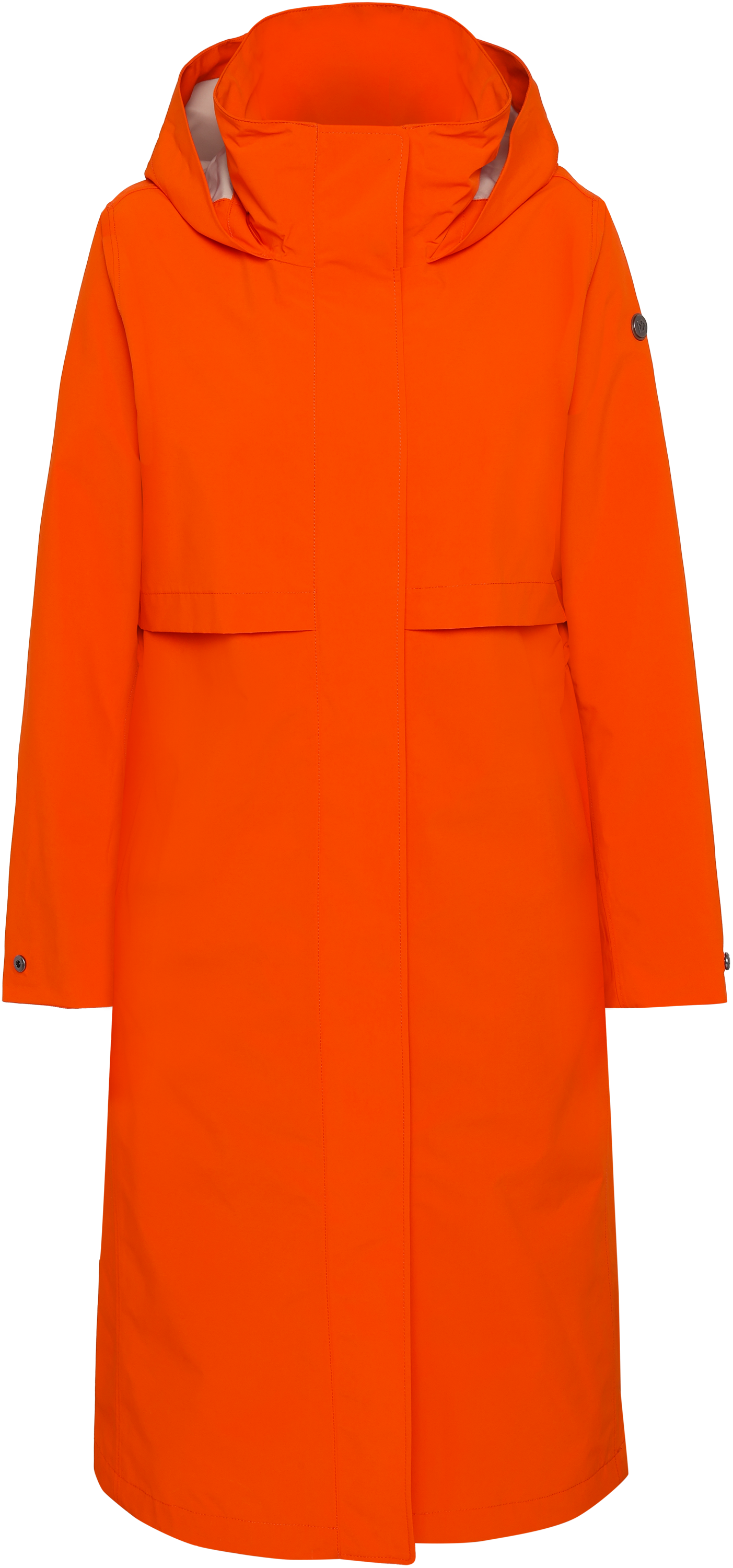 Isolde Parka Long - Tangerine Red - Dam - Lång regnkappa - Röd - Storlek: 34 - Didriksons