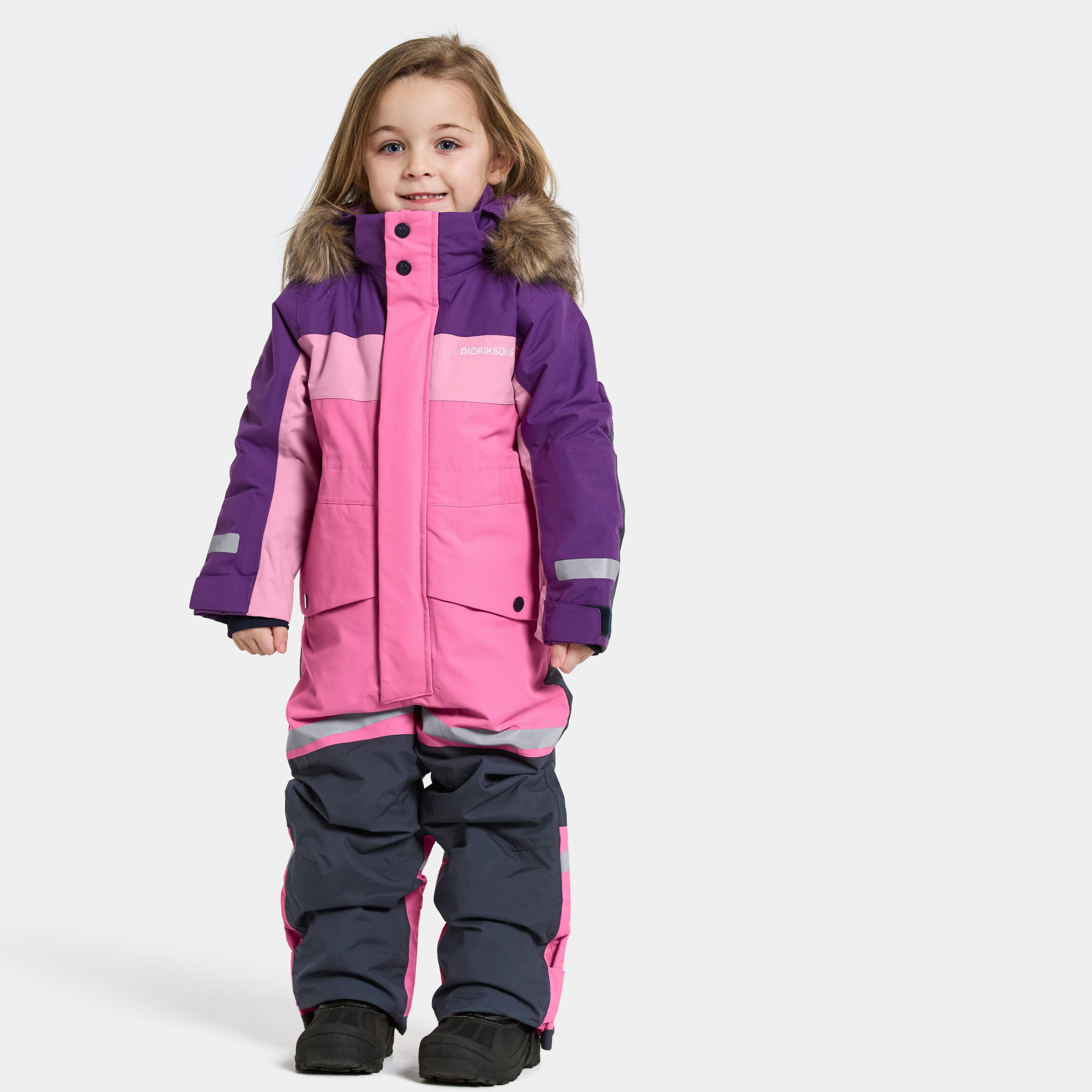 Bjärven Kids' Coverall - Sweet pink - Kids' Coverall - Pink - Size: 140 - Didriksons