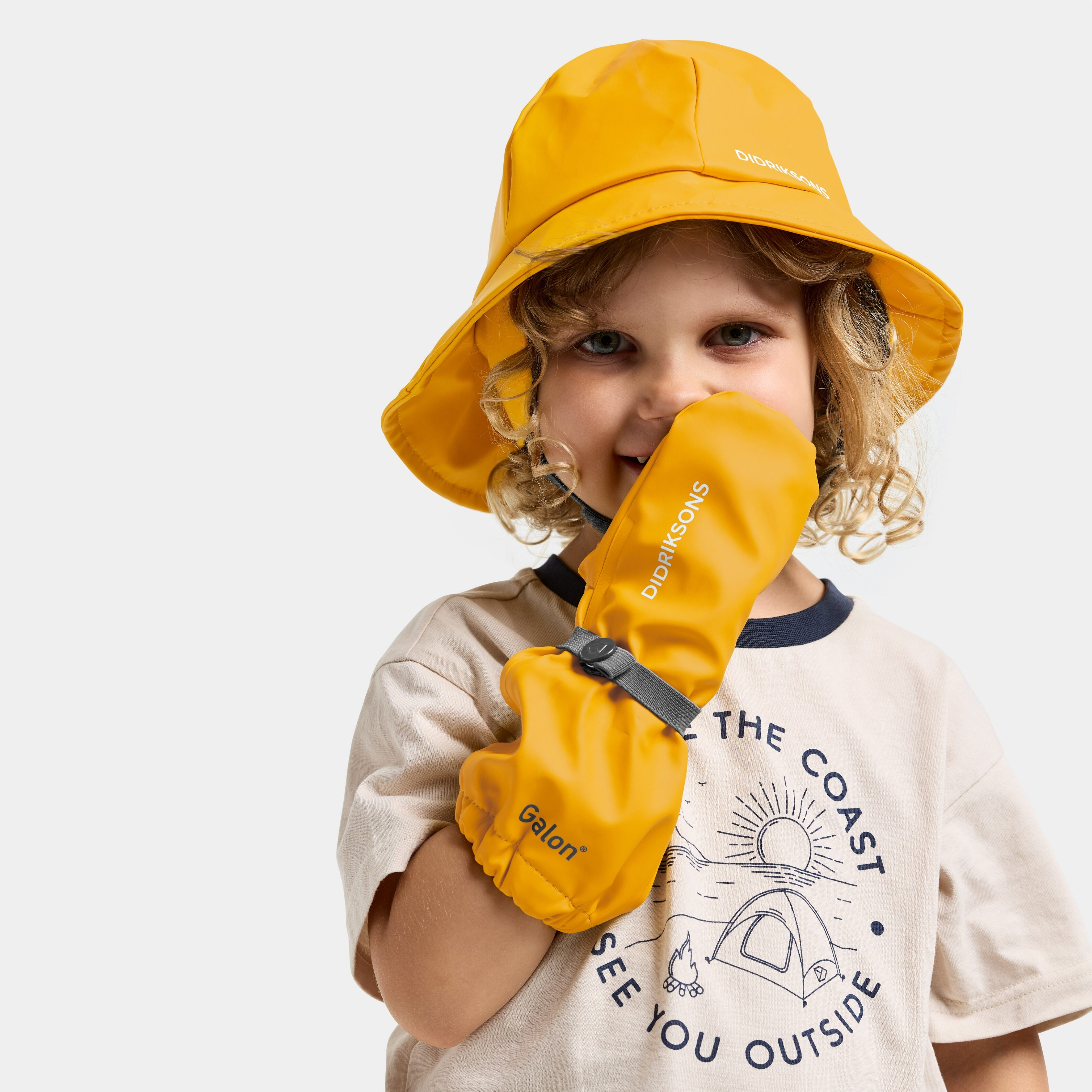 Pileglove Kid's Galon - Oat Yellow - Kids' Lined gloves - Yellow - Size: 0 Year - Didriksons