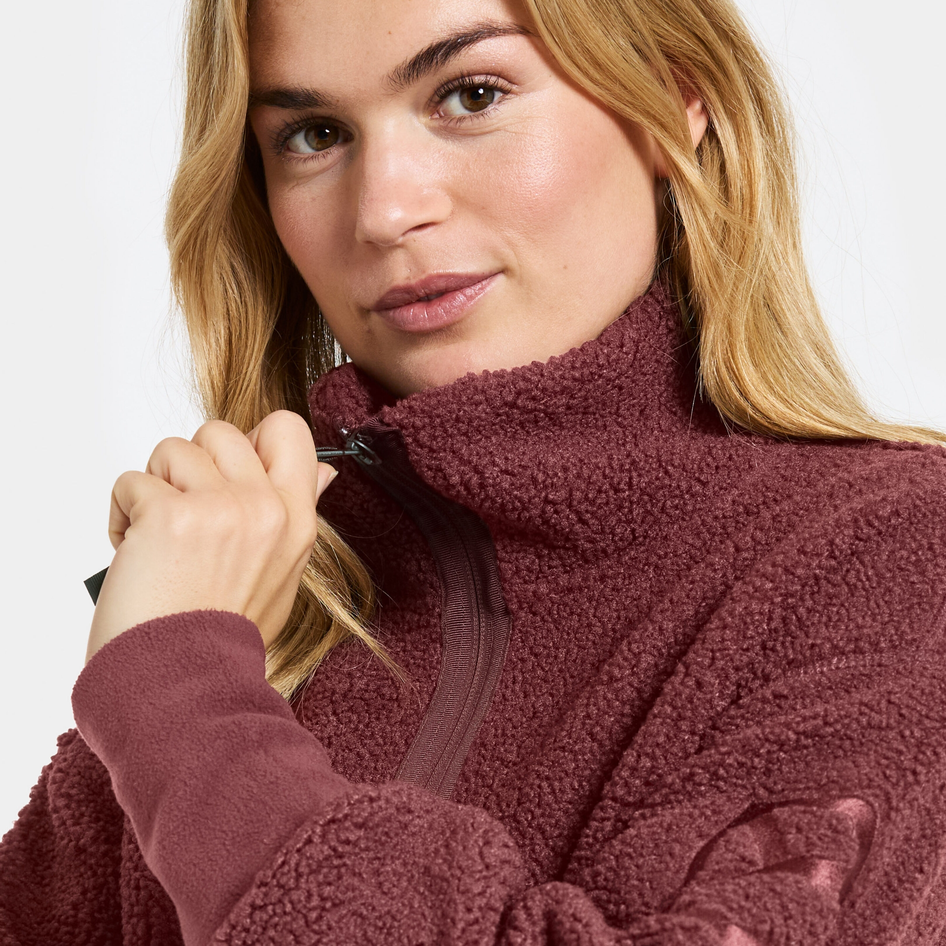 Mella Full-Zip - Old rust - Women's Pile Fleece - Orange - Size: 44 - Didriksons