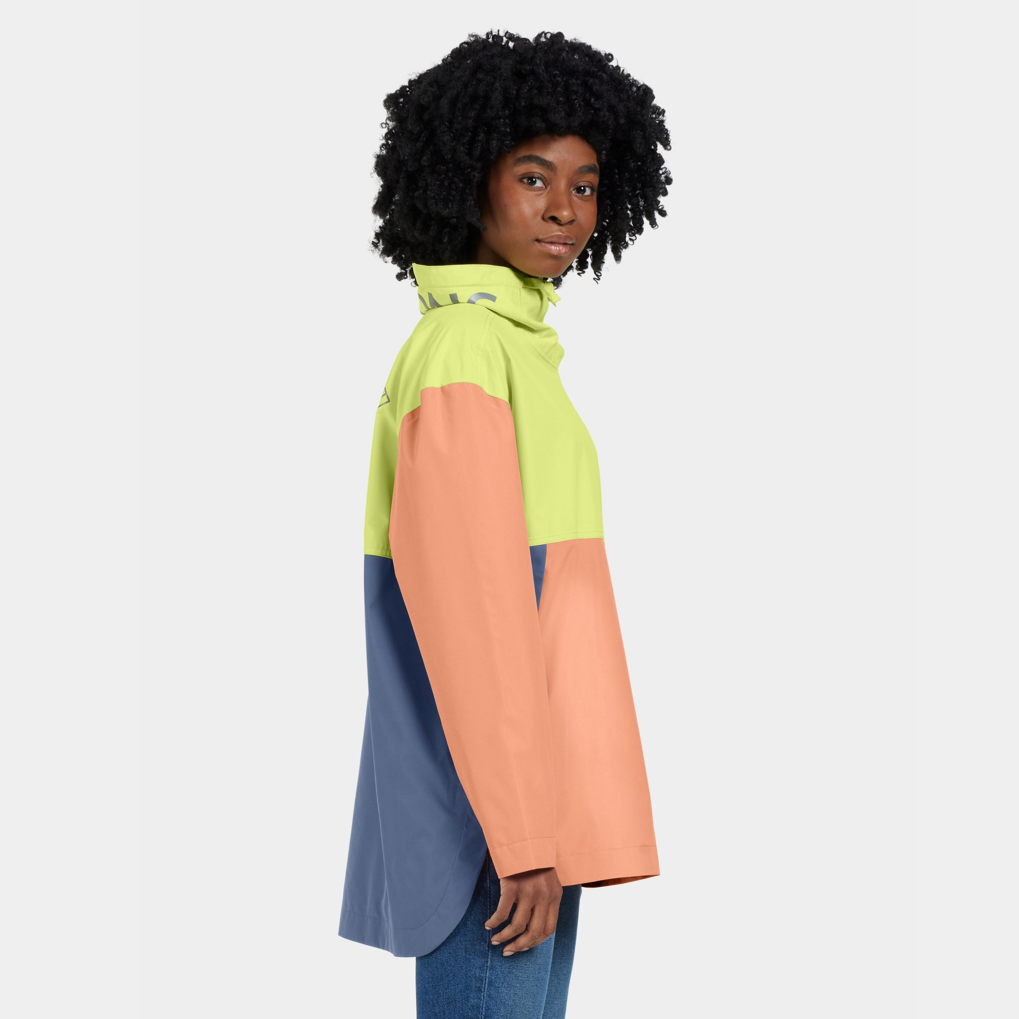 Thyra Jacket - TrueBlue/Green/Pink - Dame - Anorakk - Multi - Størrelse: 42 - Didriksons