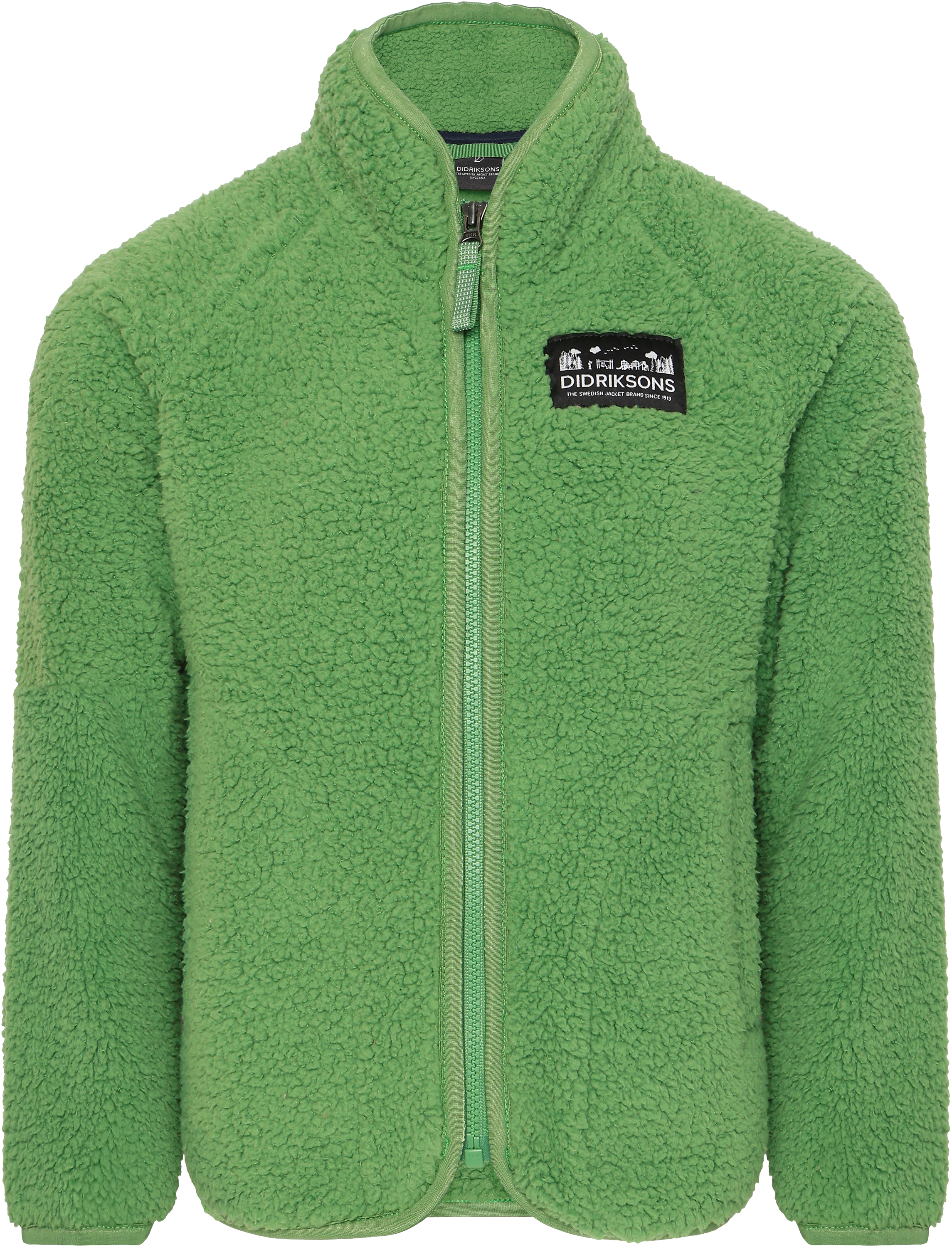 Gibbs Kids' Full-Zip - Algae Green - Barn - Pile fleece - Grønn - Størrelse: 80 - Didriksons