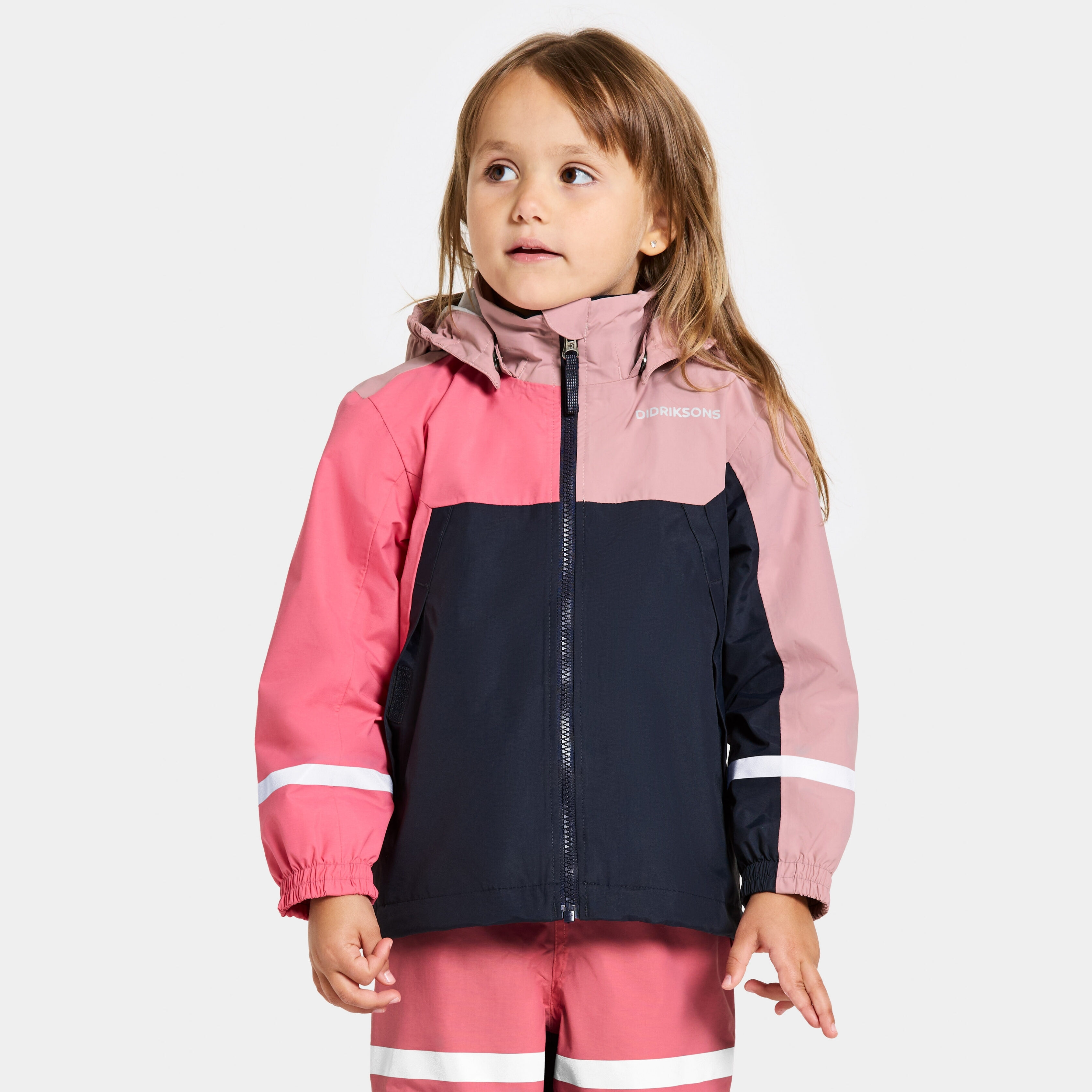 Pilvi Kids' Jacket - Soft Pink - Kids' Shell Jacket - Pink - Size: 90 - Didriksons