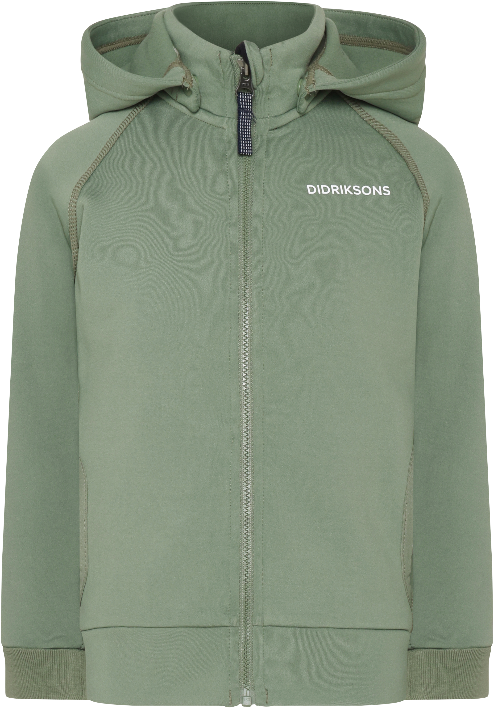 Siljan Kids' Full-Zip - Light Moss - Kids' Midlayer - Green - Size: 130 - Didriksons