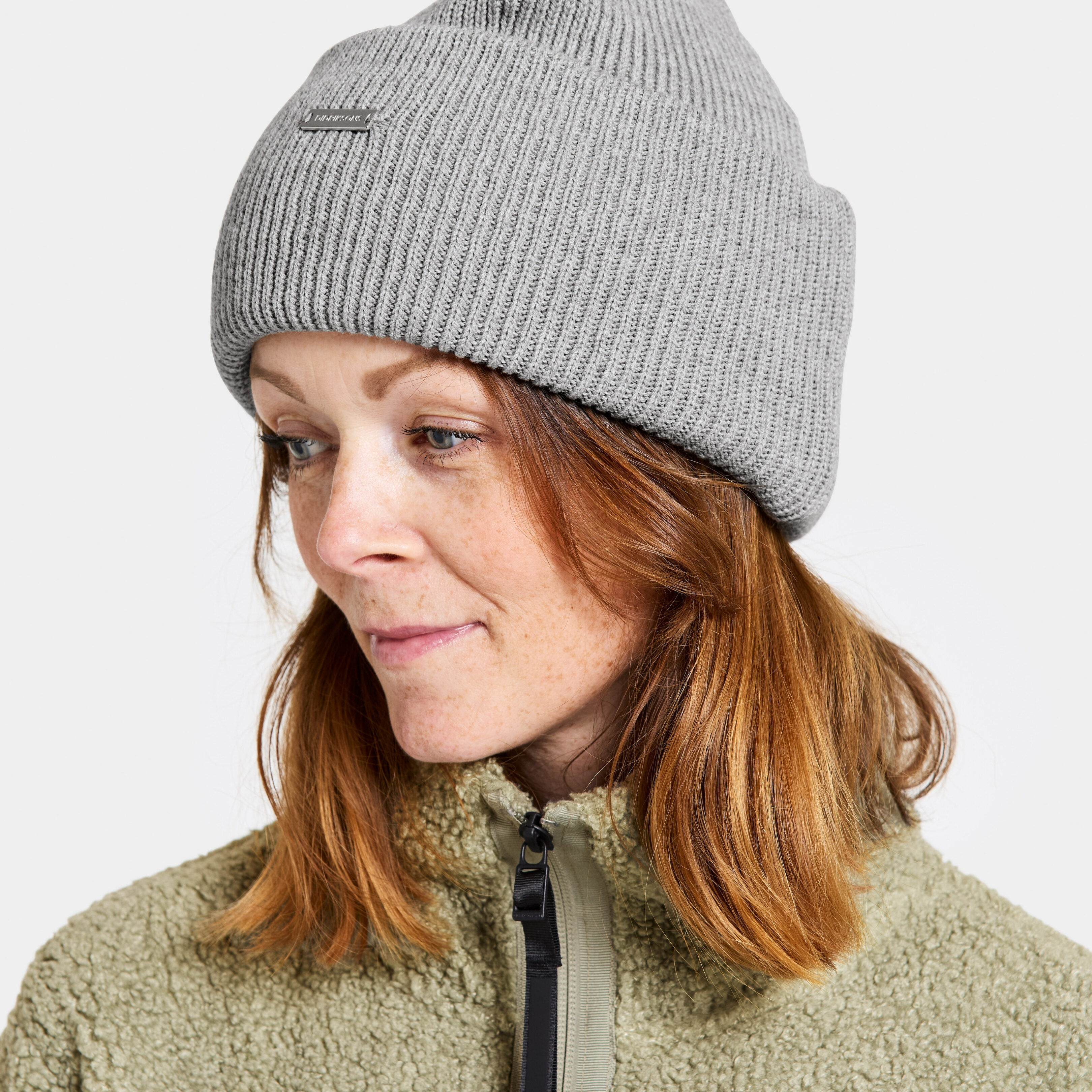 River Beanie - Grey melange - Unisex - Mössa - Grå - Storlek: One Size - Didriksons