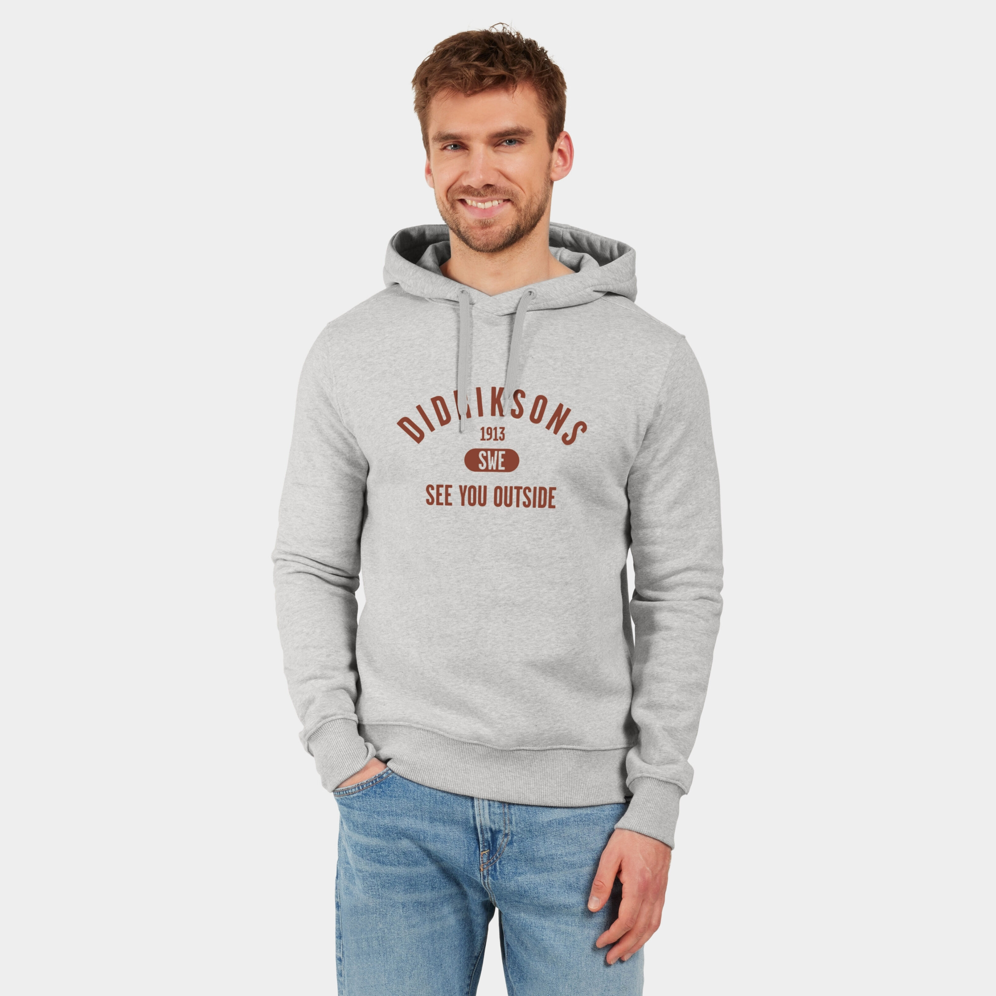 Ven Hoodie Collegiate - Aluminum melange - Men's Sweater - Gray - Size: XS - Didriksons