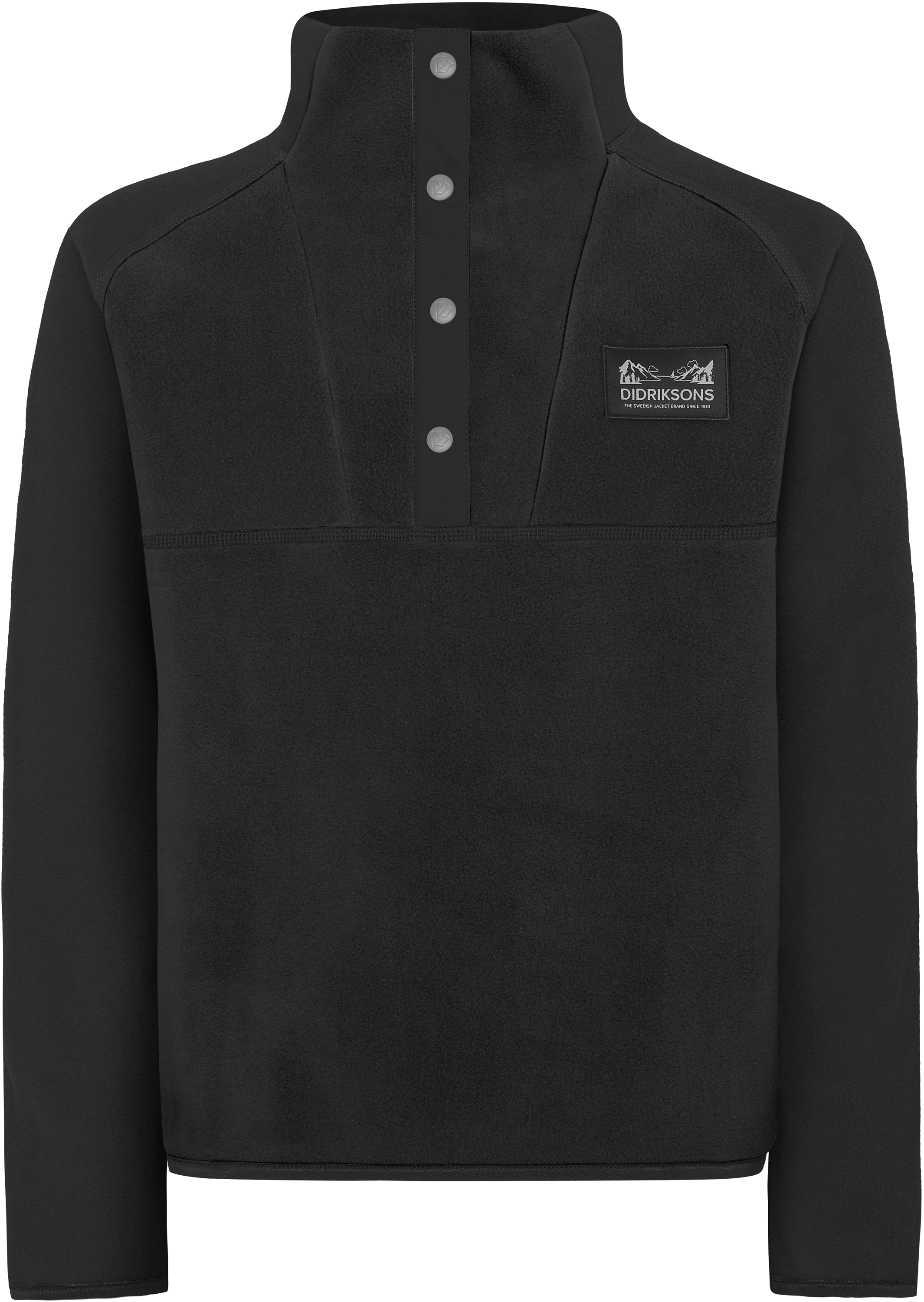 Yokto Kids' half button - Black - Kids' Fleece & Midlayer - Black - Size: 150 - Didriksons