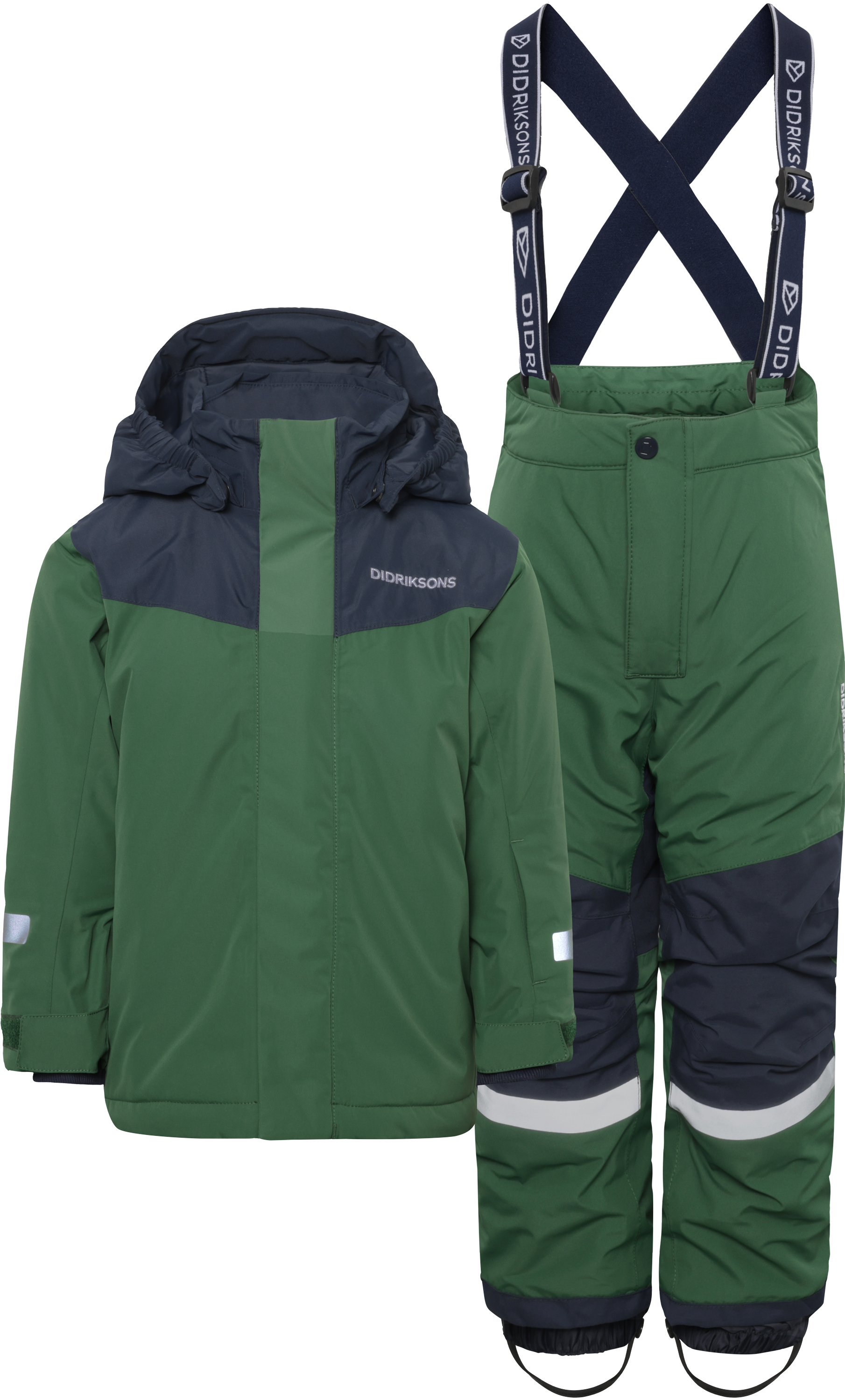 Skare Kids' Set - Pine Green - Barn - Fodrat regnställ - Grön - Storlek: 100 - Didriksons