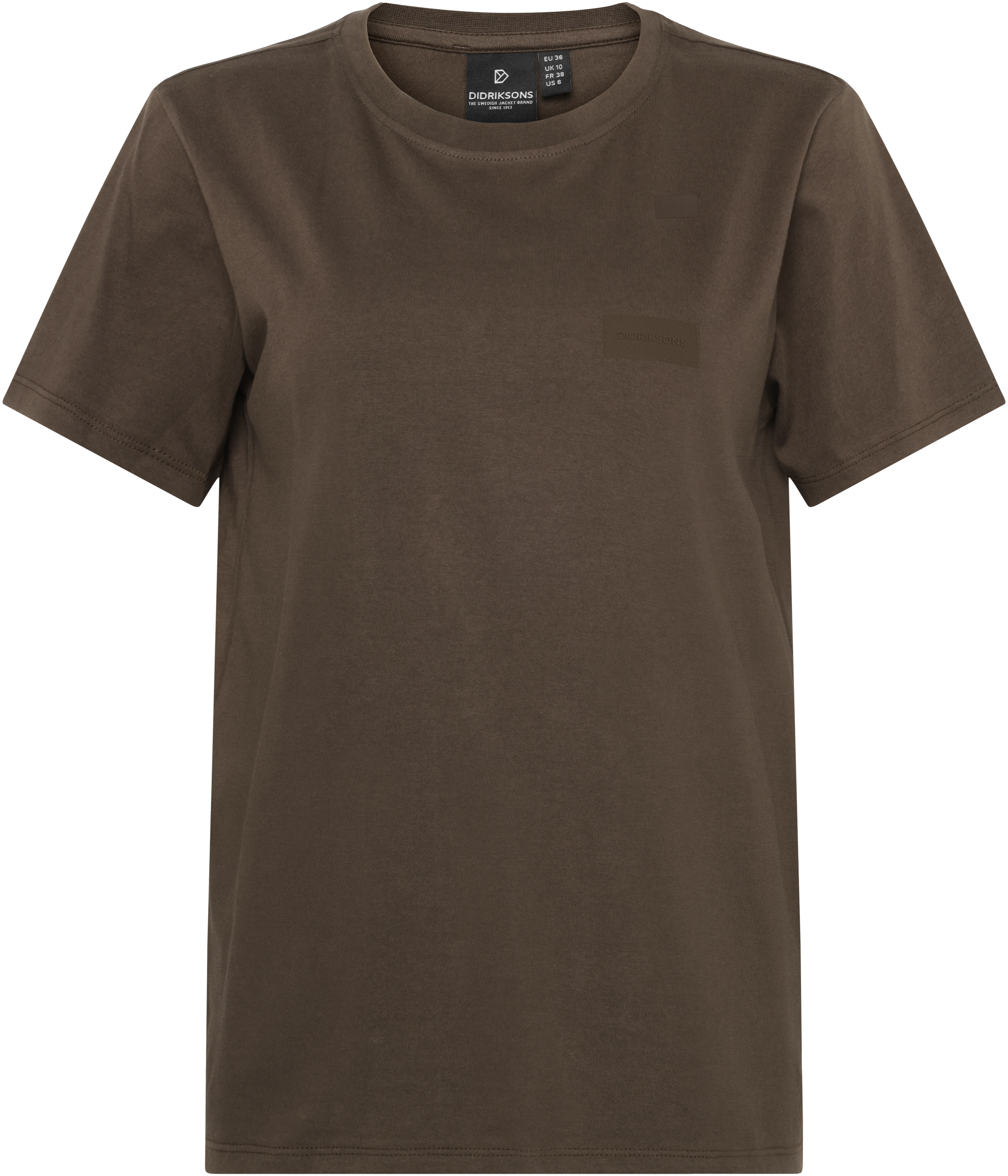 Holly T-shirt - Dark Mocha - Damen - T-shirt - Braun - Größe: 34 - Didriksons