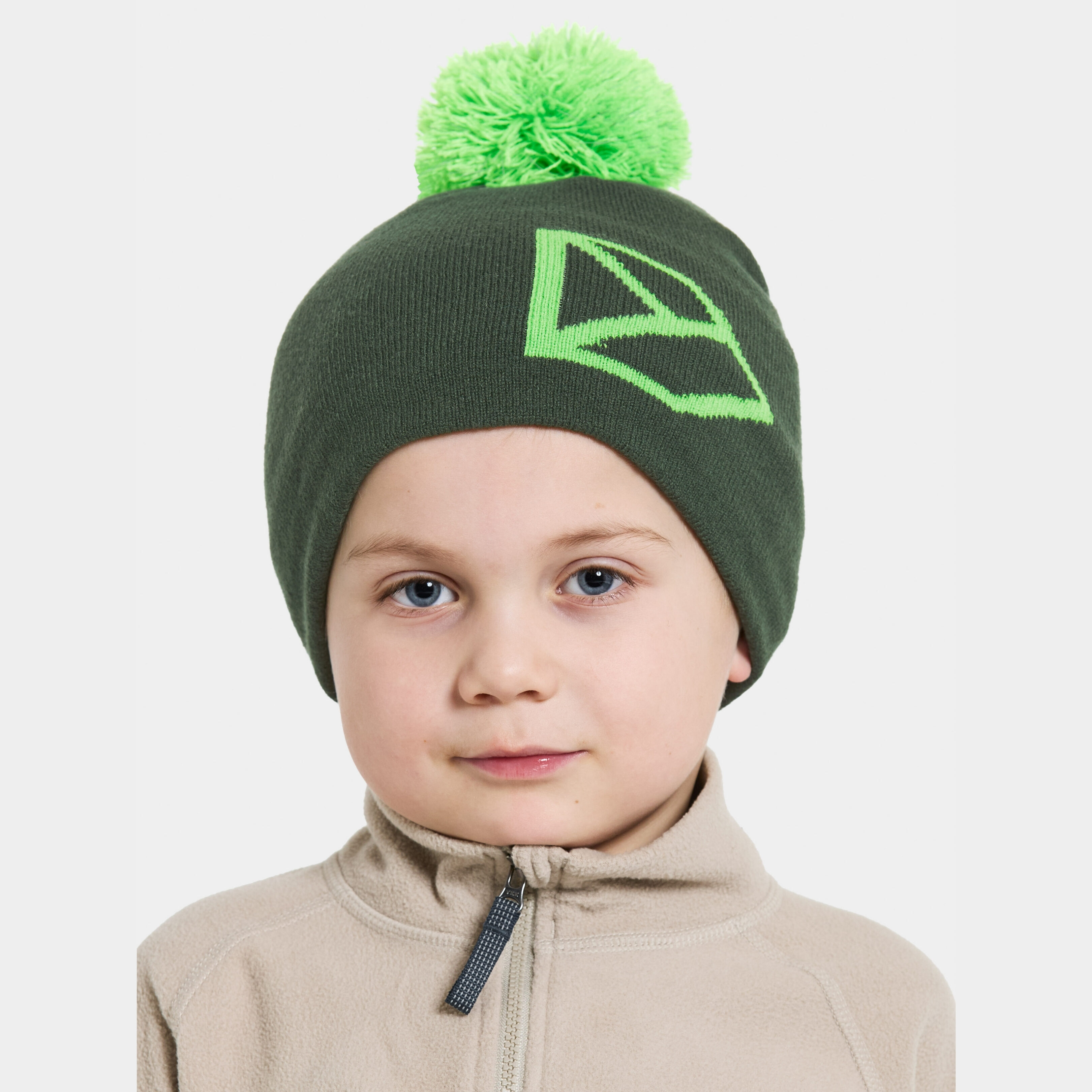 Dropi Kids' Beanie - Pine Green - Kids' Hat - Green - Size: 45692 - Didriksons