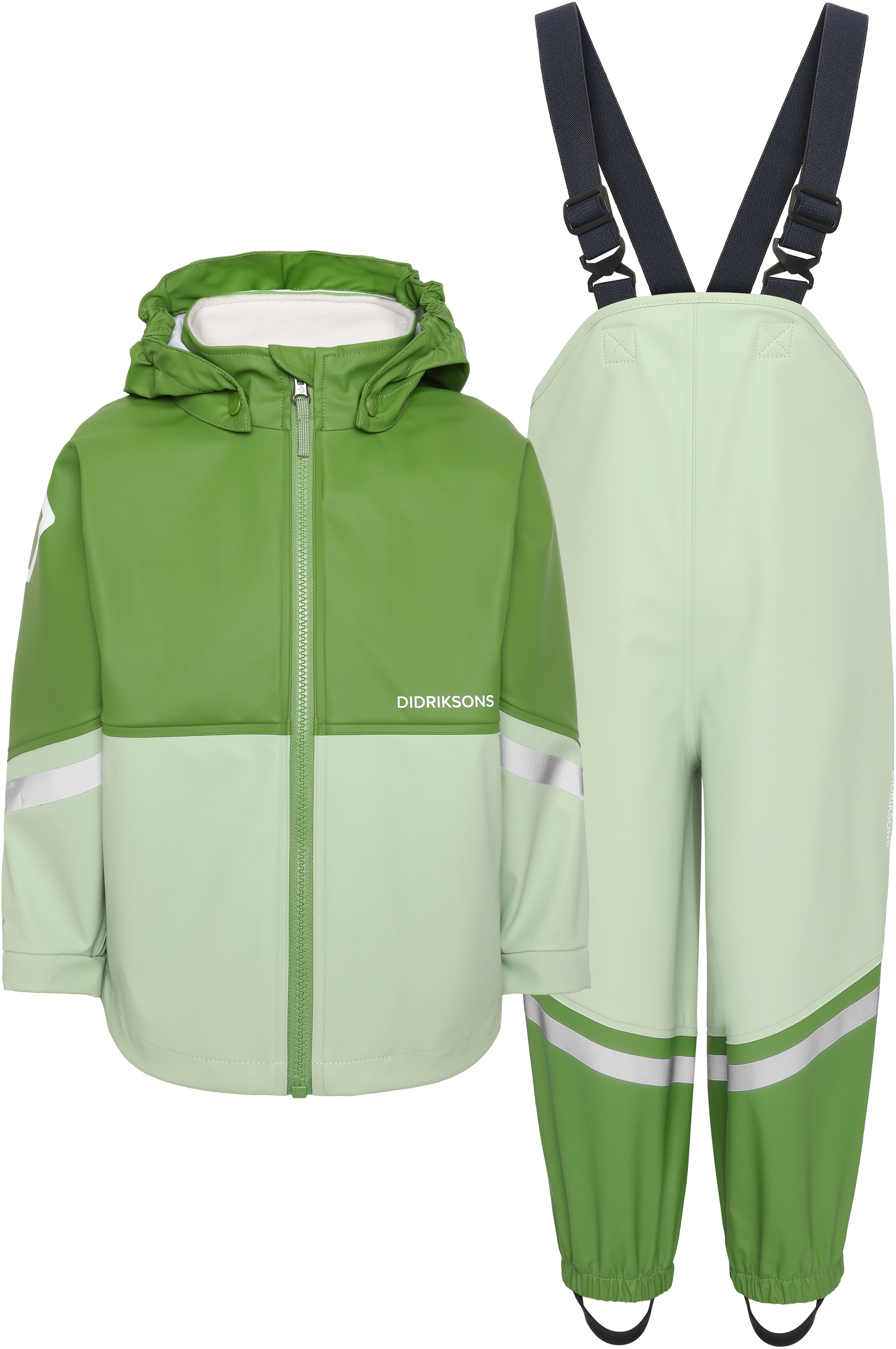 Waterman Kid's Set - Light Algae Green - Barn - Regnställ - Grön - Storlek: 120 - Didriksons