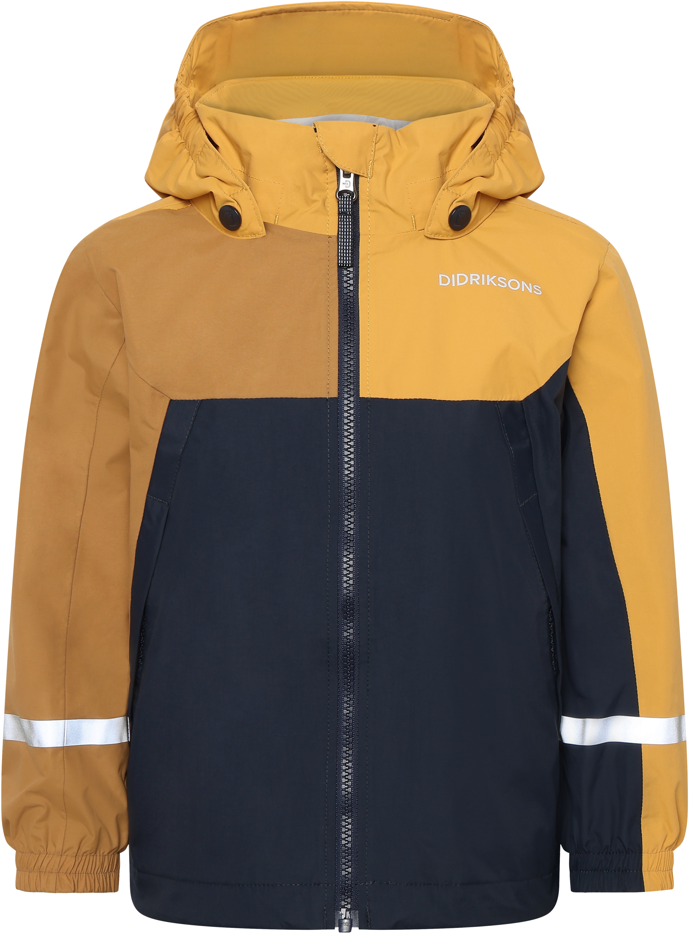 Pilvi Kids' Jacket - Dark Pollen - Kids' Shell Jacket - Yellow - Size: 80 - Didriksons