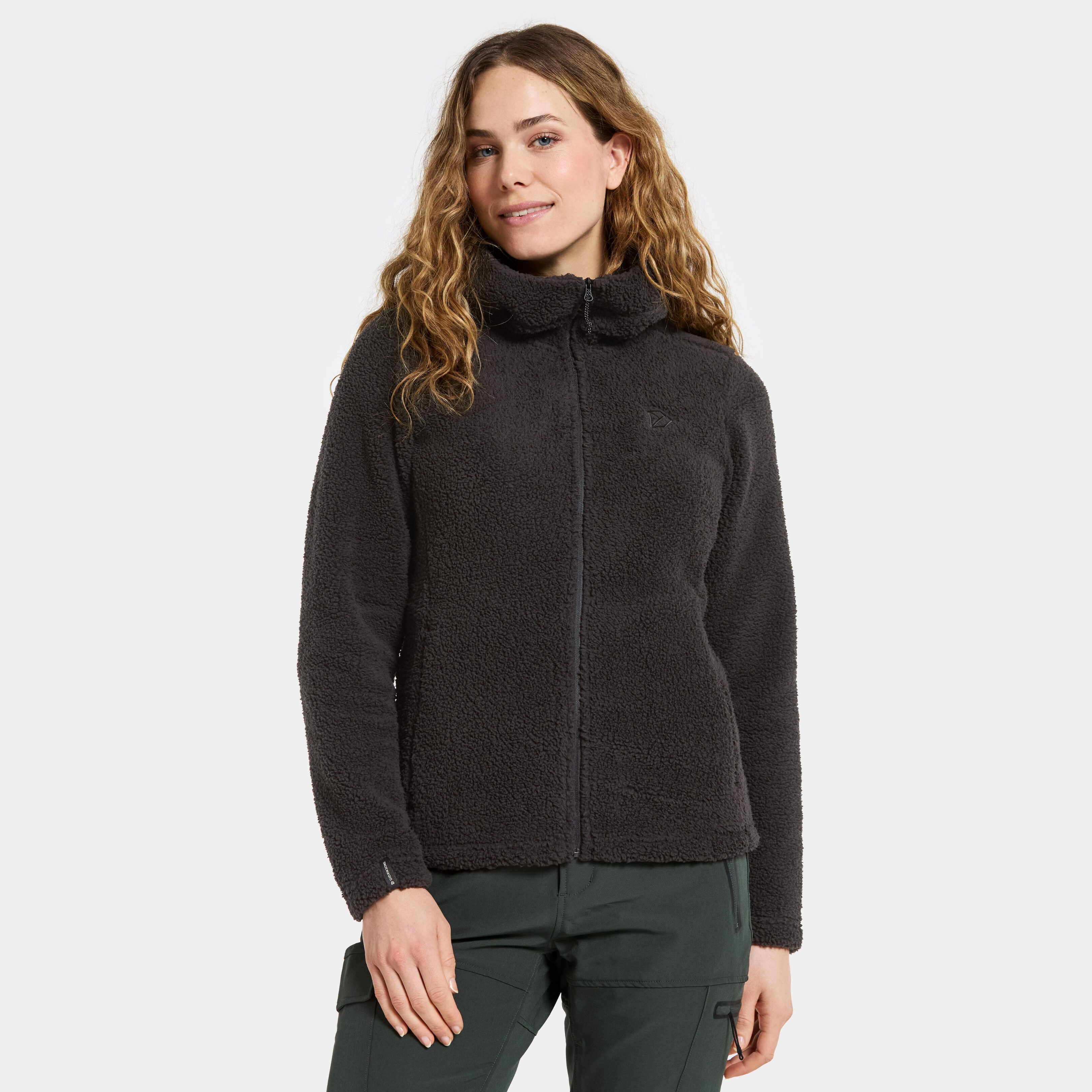 Anniken Full-Zip - Black - Women's Pile Fleece - Black - Size: 46 - Didriksons