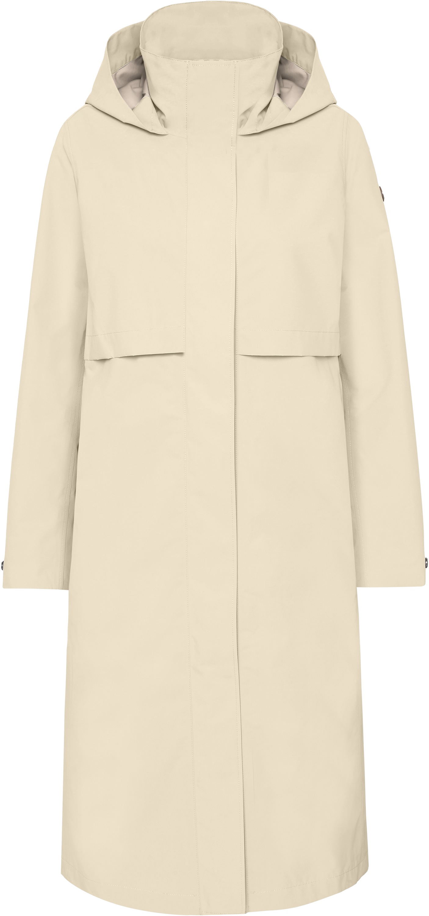 Isolde Parka Long - Clay Beige - Dam - Lång regnkappa - Beige - Storlek: 38 - Didriksons