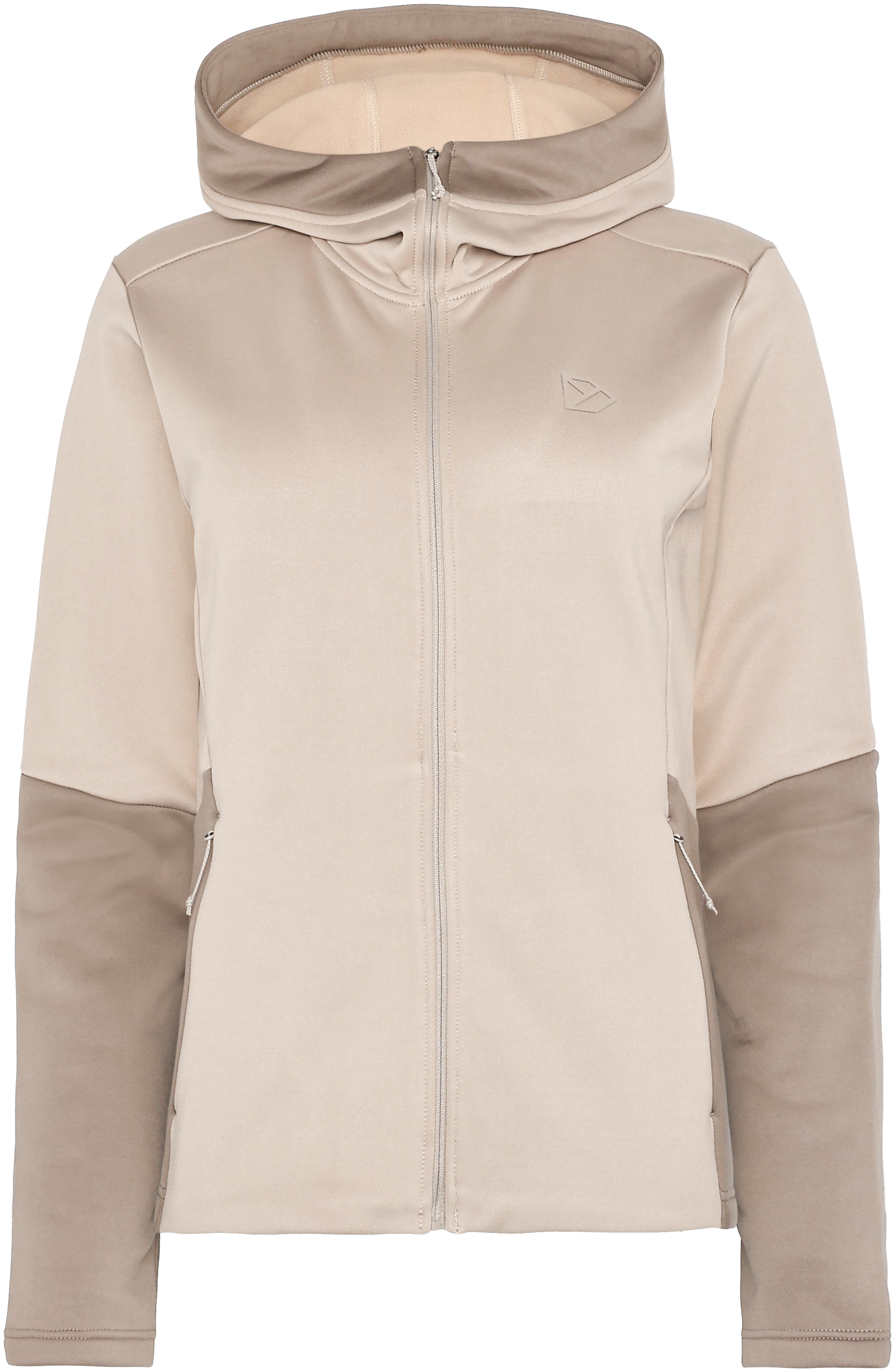 Anneli Full-zip - Beach beige - Dam - Fleece - Beige - Storlek: 48 - Didriksons