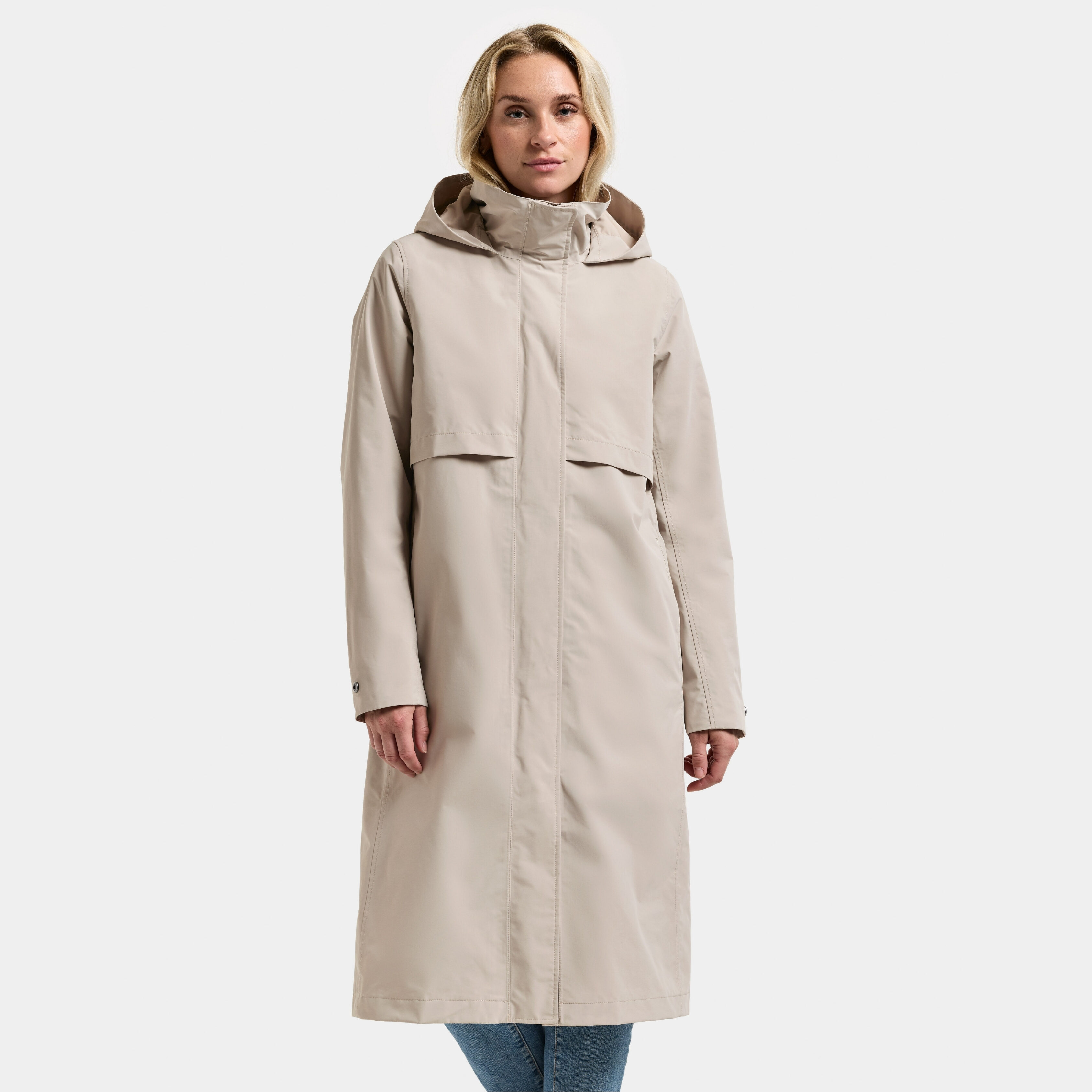 Isolde Parka Long - Clay Beige - Women's Parka - Beige - Size: 36 - Didriksons
