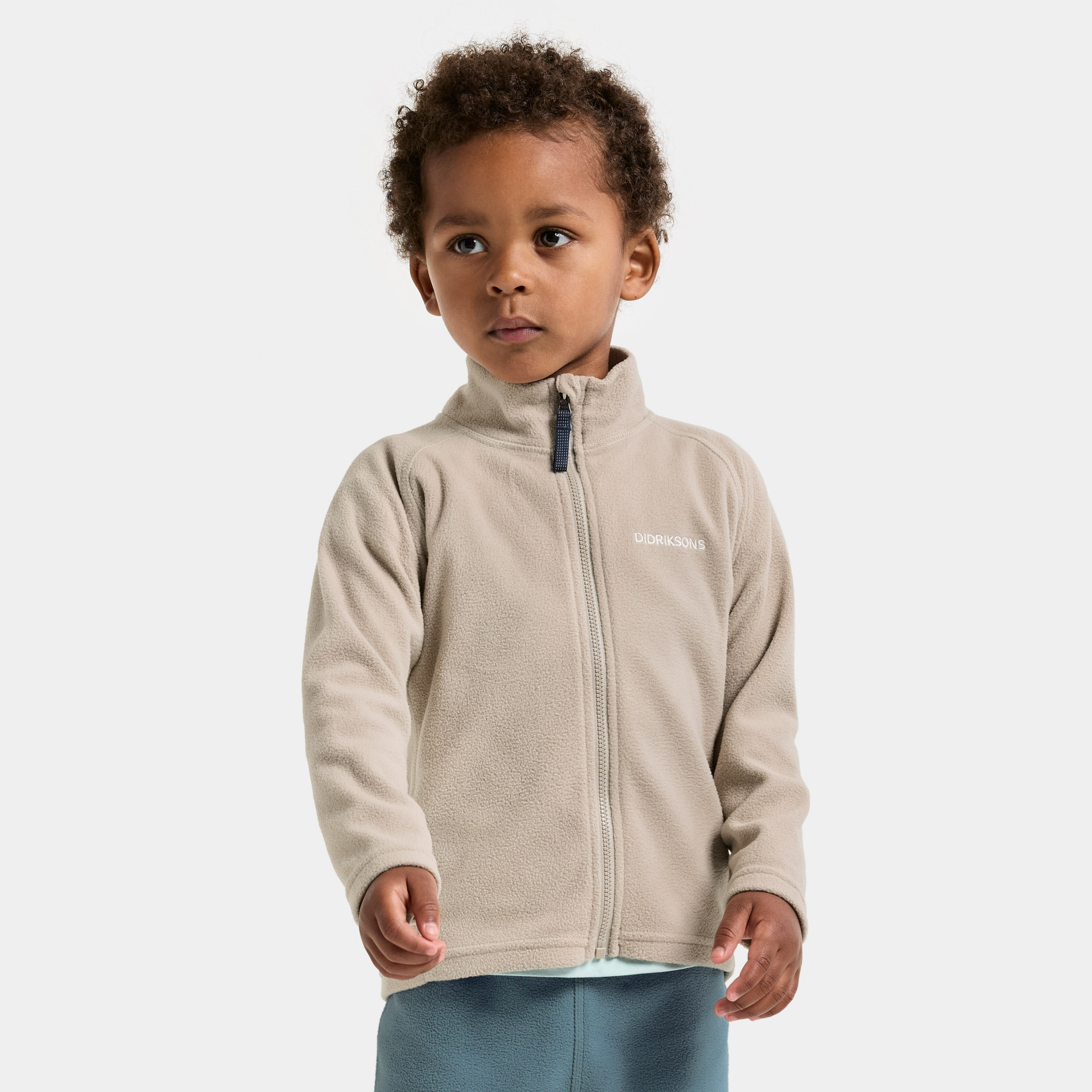 Monte Kids' Full-Zip - Beach beige - Kids' Fleece & Midlayer - Beige - Size: 120 - Didriksons