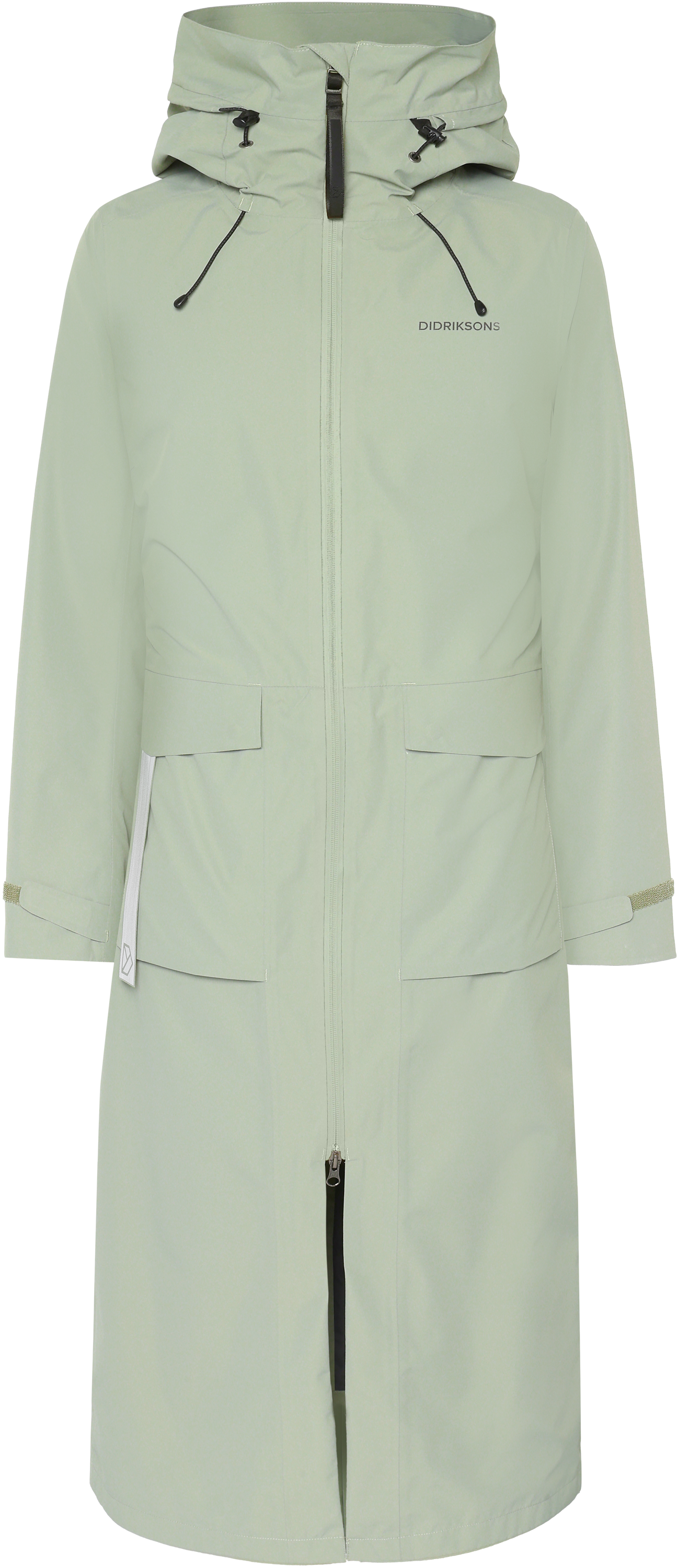 Nadja Parka Long - Wilted leaf - Dam - Lång regnkappa - Grön - Storlek: 42 - Didriksons