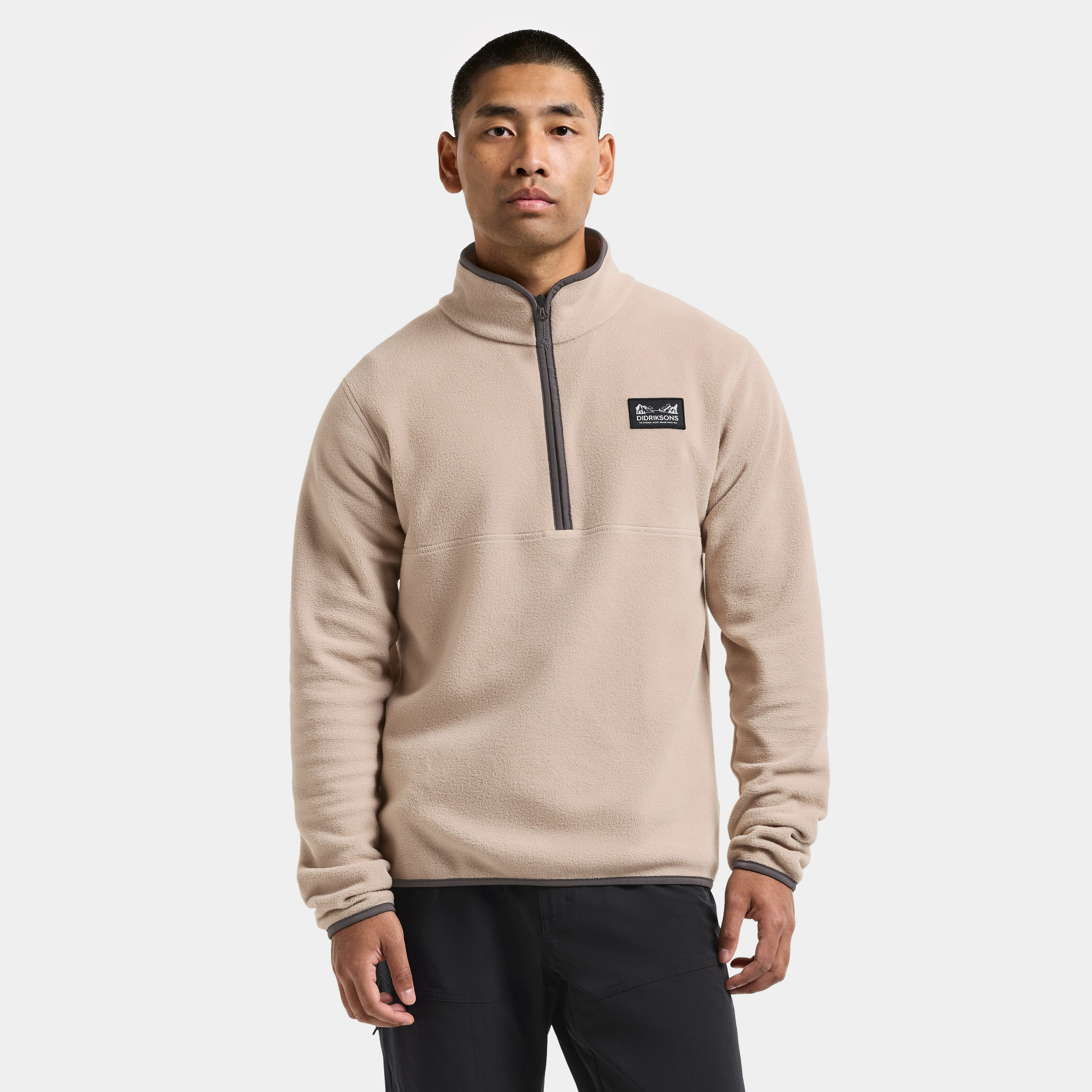 Vito Half-Zip - Beach beige - Men's Fleece & Midlayer - Beige - Size: S - Didriksons