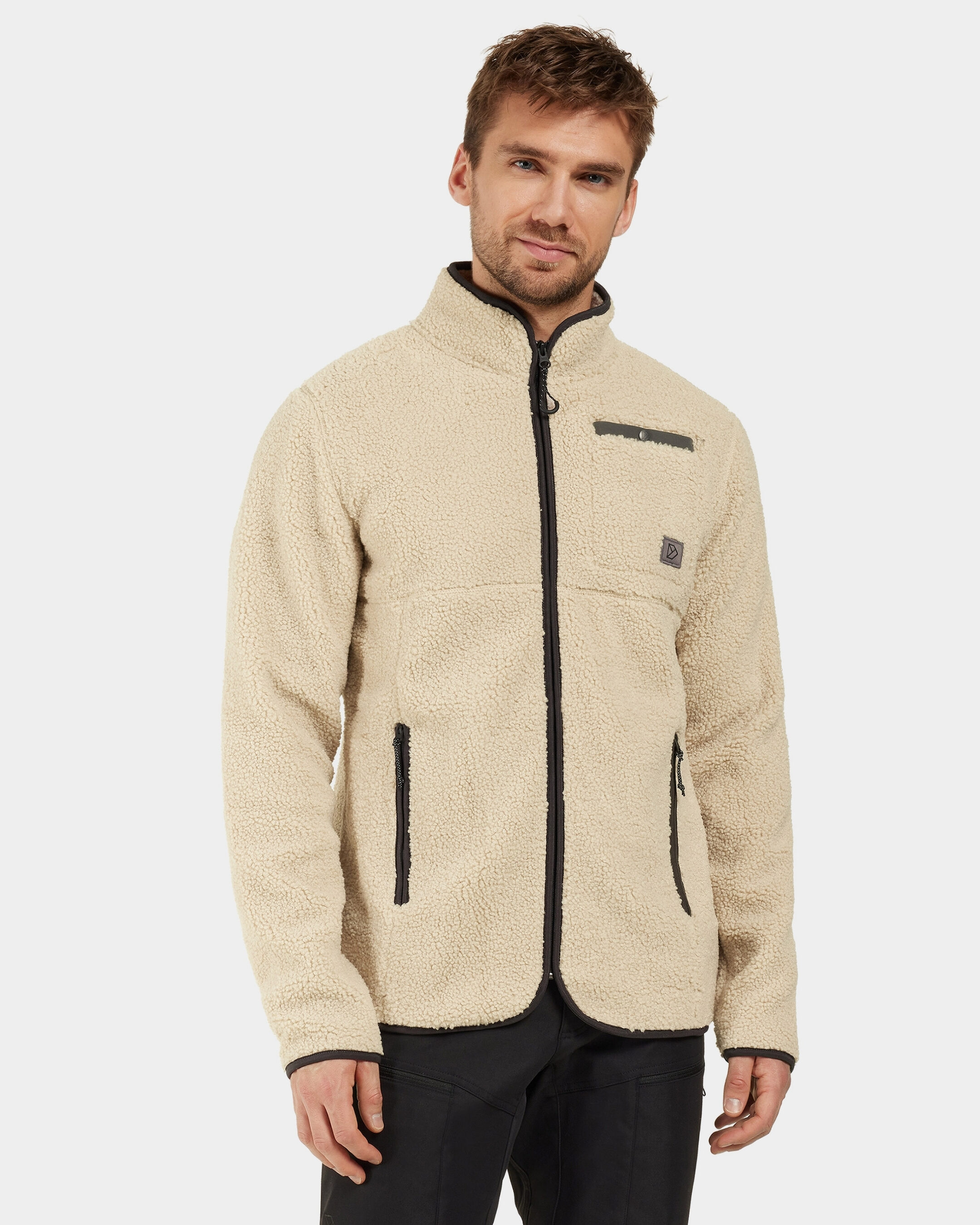 Phoenix Full-Zip - Clay Beige - Men's Pile Fleece - Beige - Size: XXXL - Didriksons