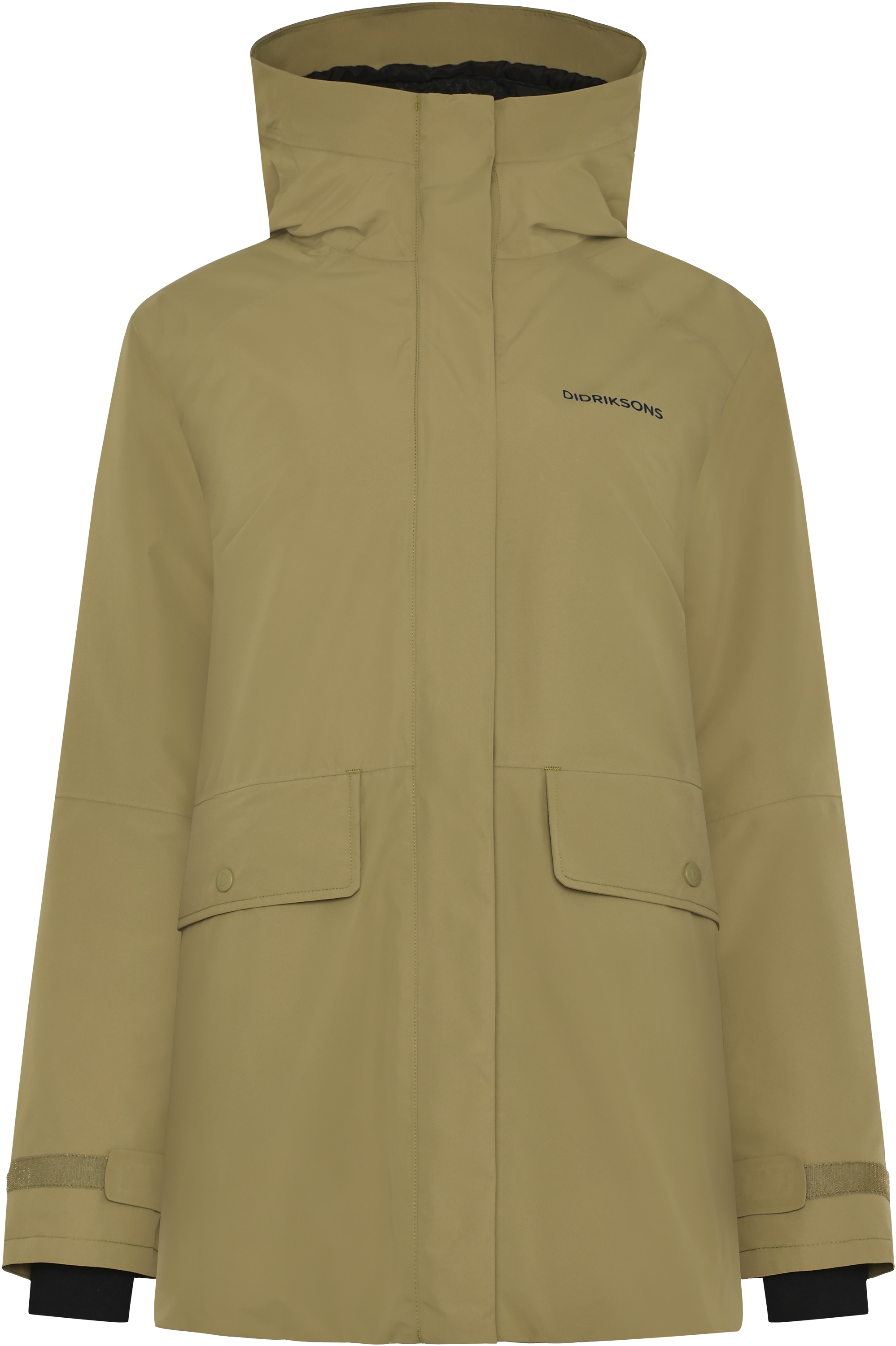 Tuva Parka - Olive Green - Naiset - Syksyntakki - Vihreä - Koko: 42 - Didriksons