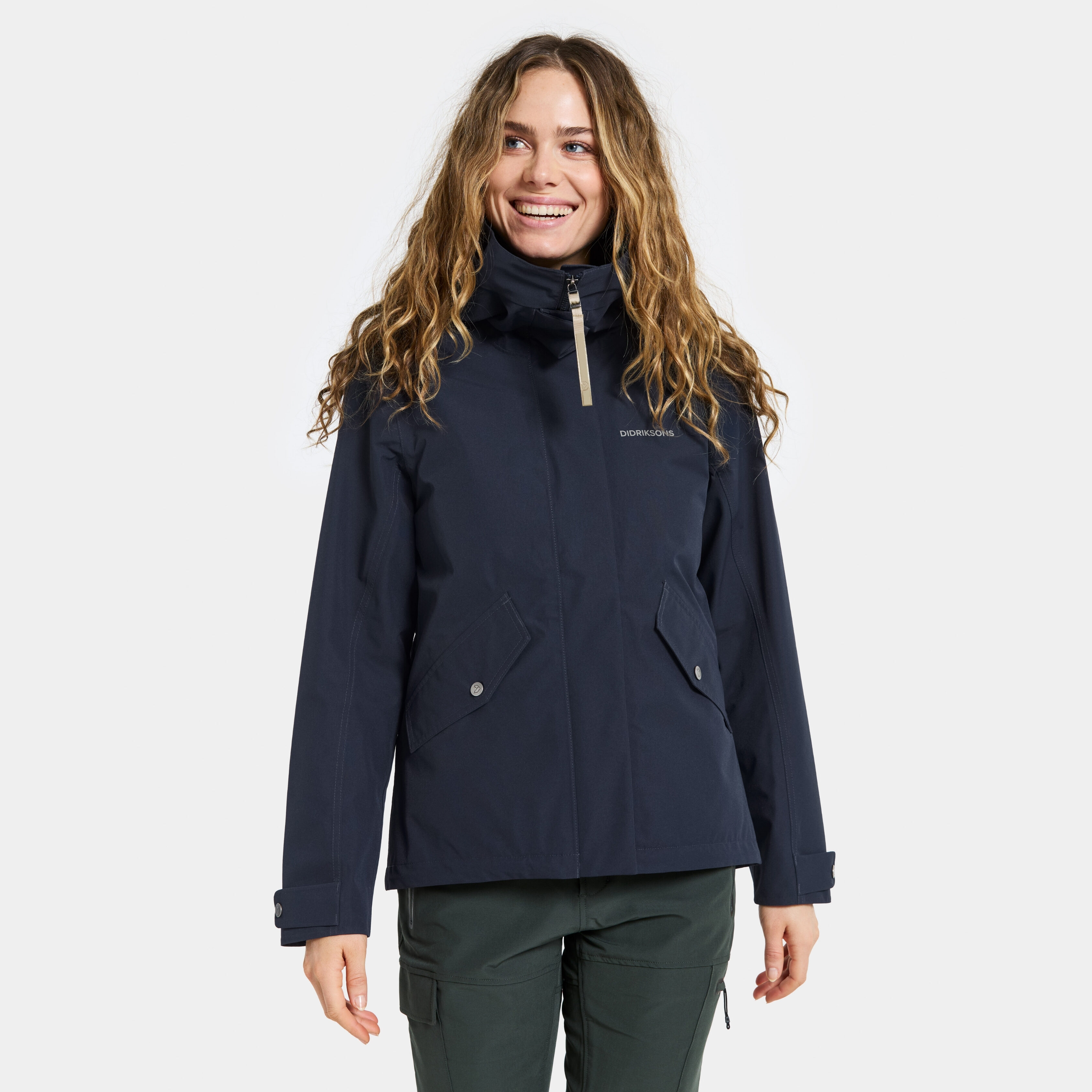 Silja Jacket - Dark Night Blue - Dam - Vårjacka - Blå - Storlek: 38 - Didriksons