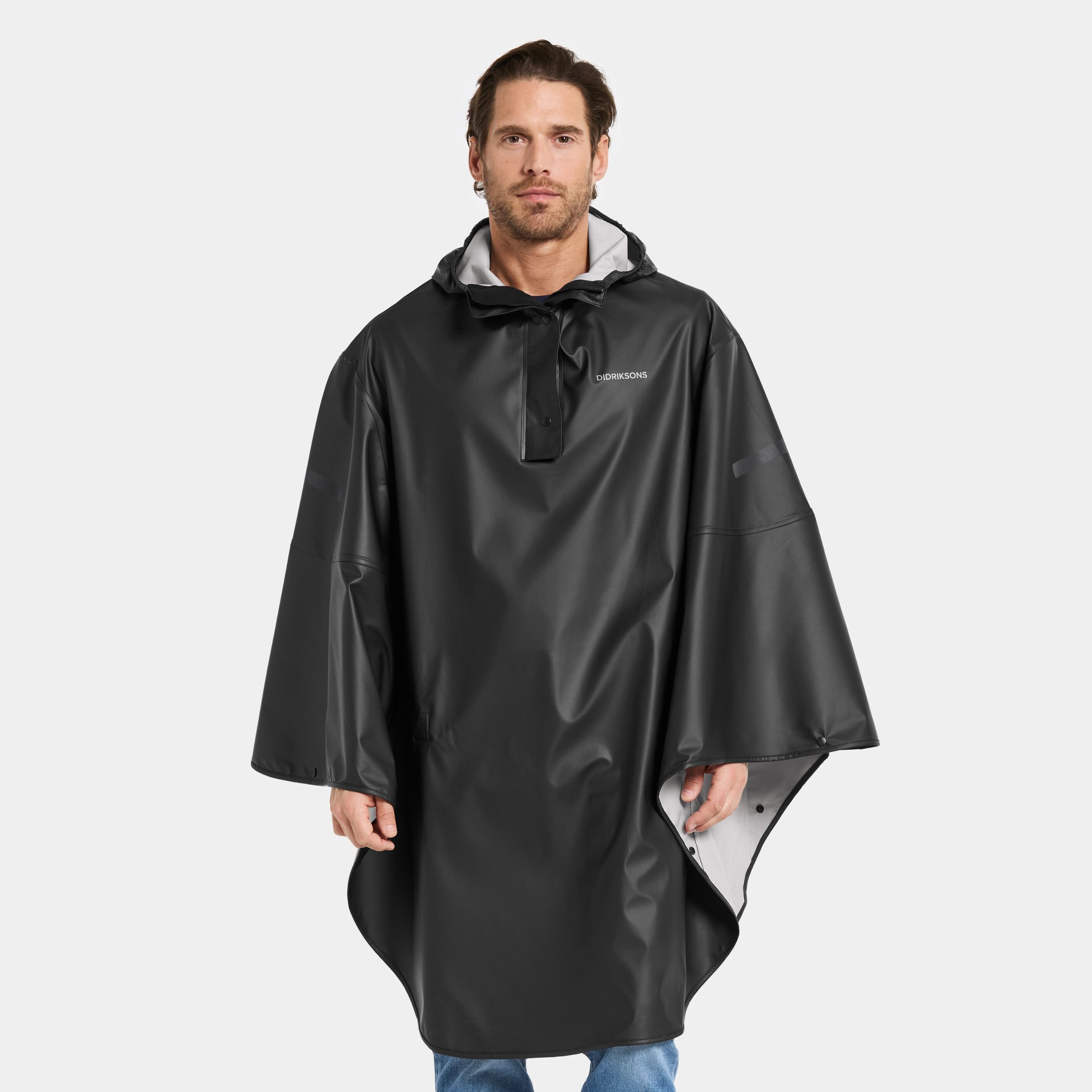 Alto Poncho - Black - Unisex Waterproof Poncho - Black - Size: XL/XXL - Didriksons