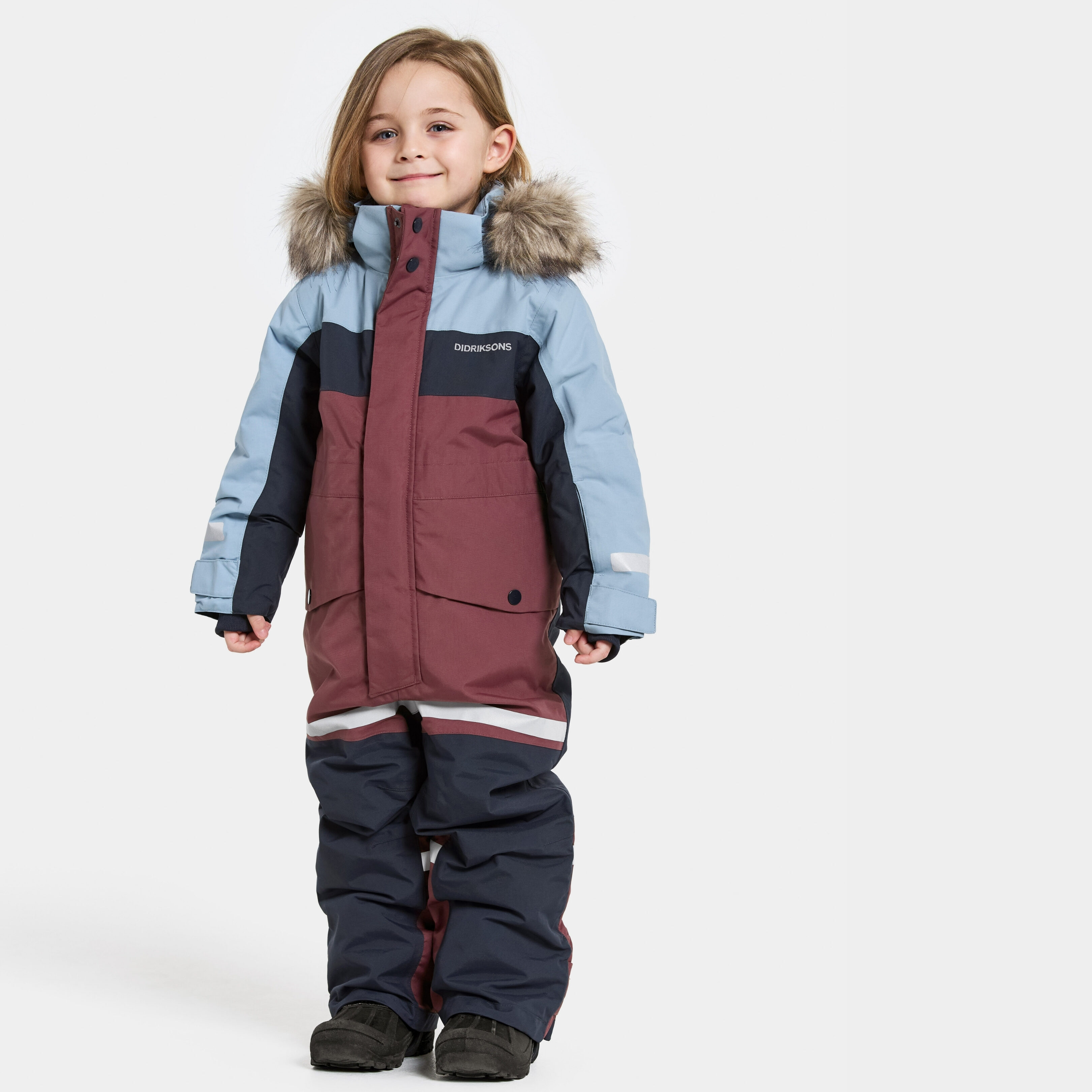 Bjärven Kids' Coverall - Anemon Red - Barn - Overall - Röd - Storlek: 110 - Didriksons