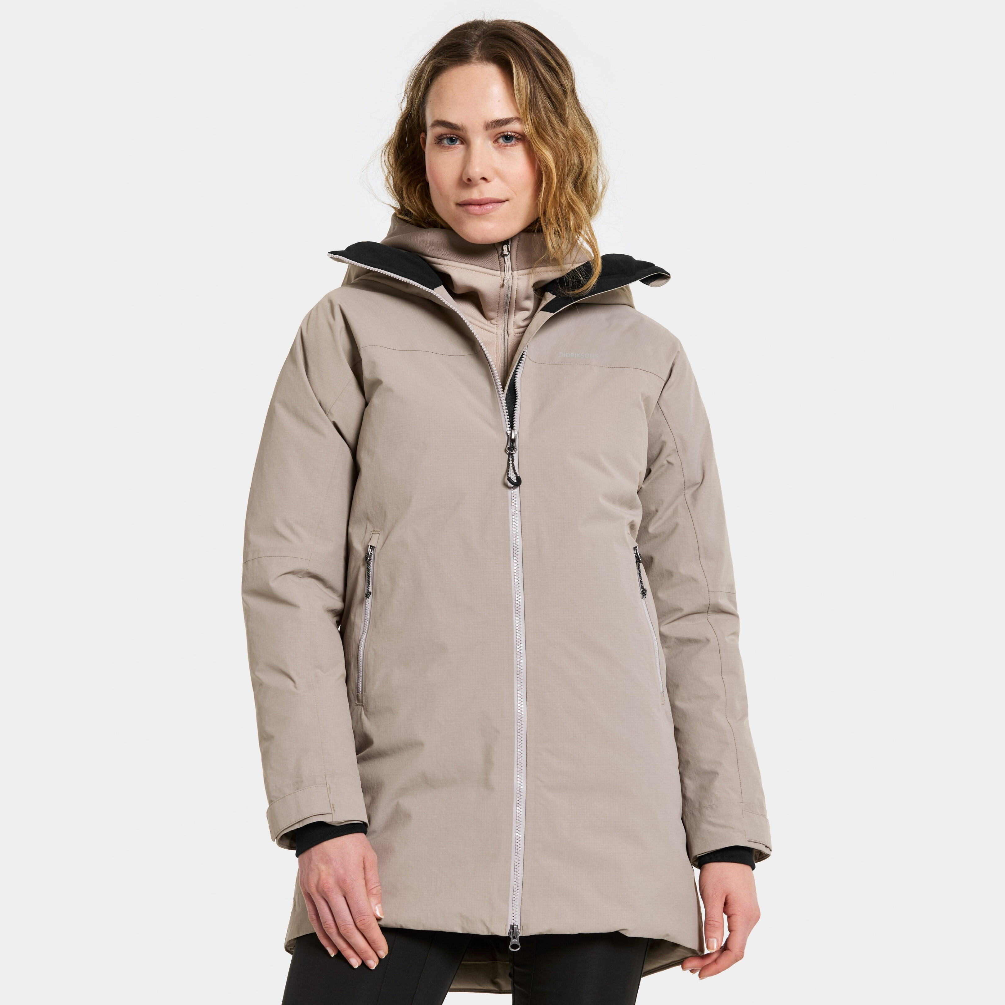 Marget Parka - Ash Brown - Dam - Vinterjacka - Brun - Storlek: 48 - Didriksons