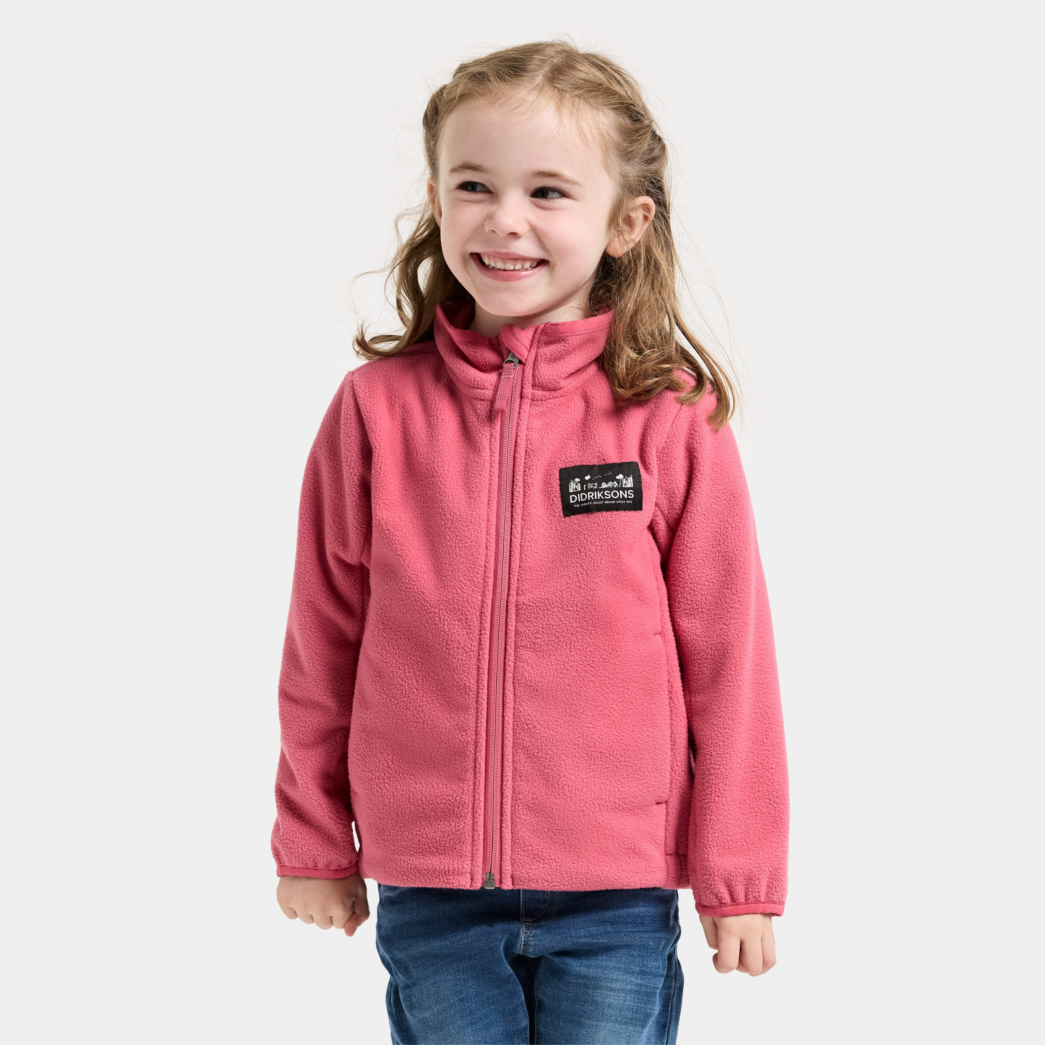 Muskot Kids' Jacket - Dusty Azalea - Lapset - Fleecepaidat & Välikerrokset - Vaaleanpunainen - Koko: 100 - Didriksons