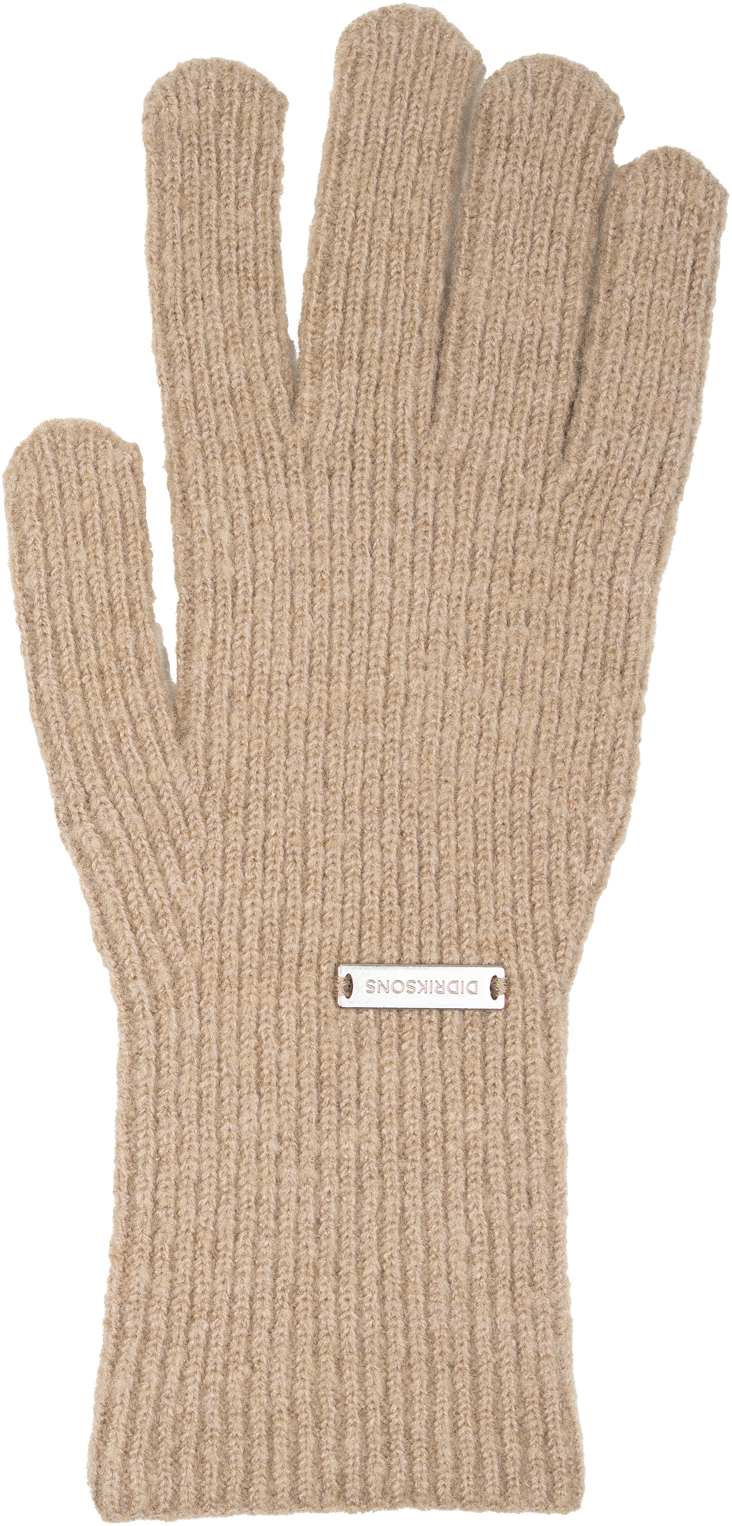 Malia Glove - Beach beige - Unisex Knitted gloves - Beige - Size: One Size - Didriksons