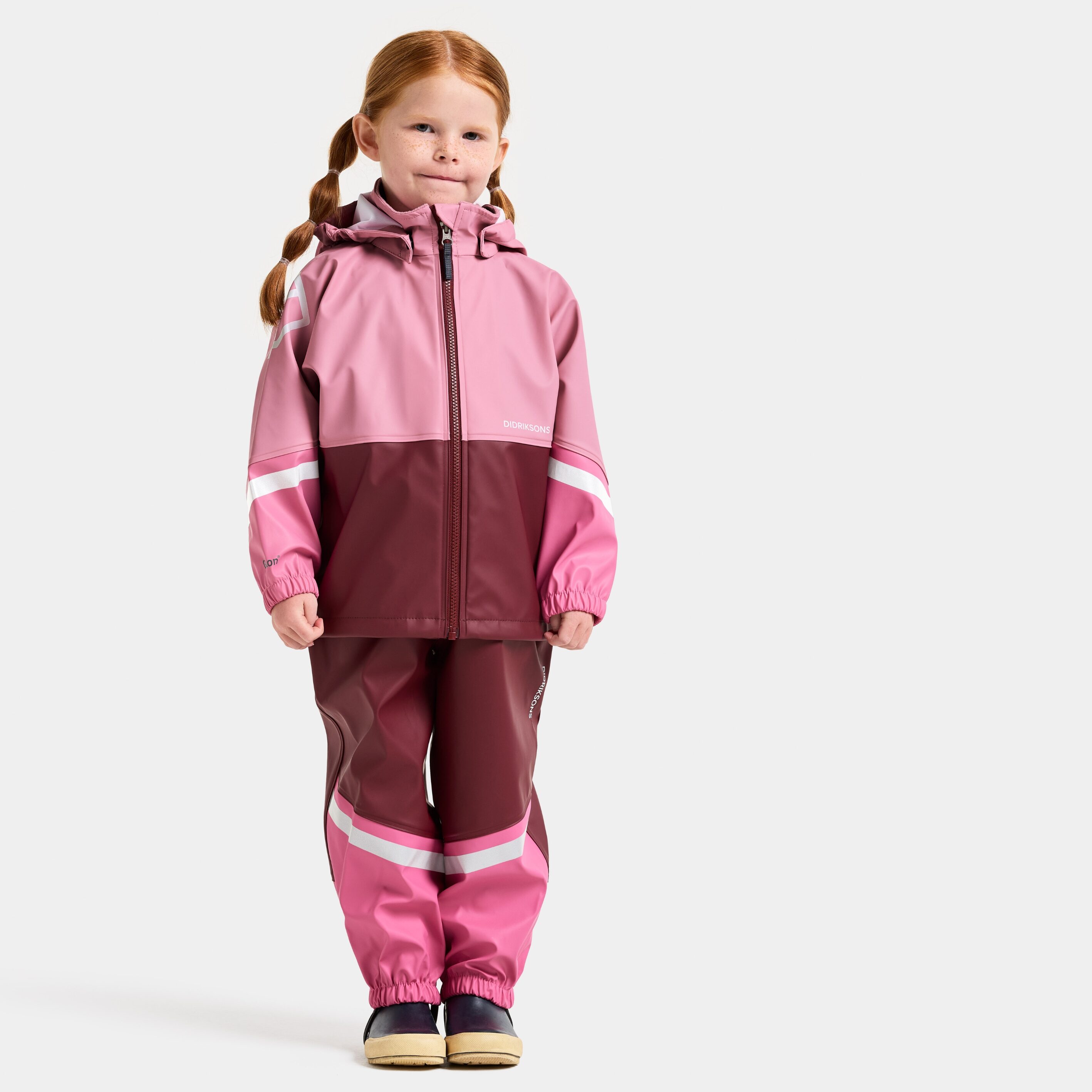 Waterman Kid's Set 1 - Anemon Red - Barn - Regntøy - Rød - Størrelse: 100 - Didriksons