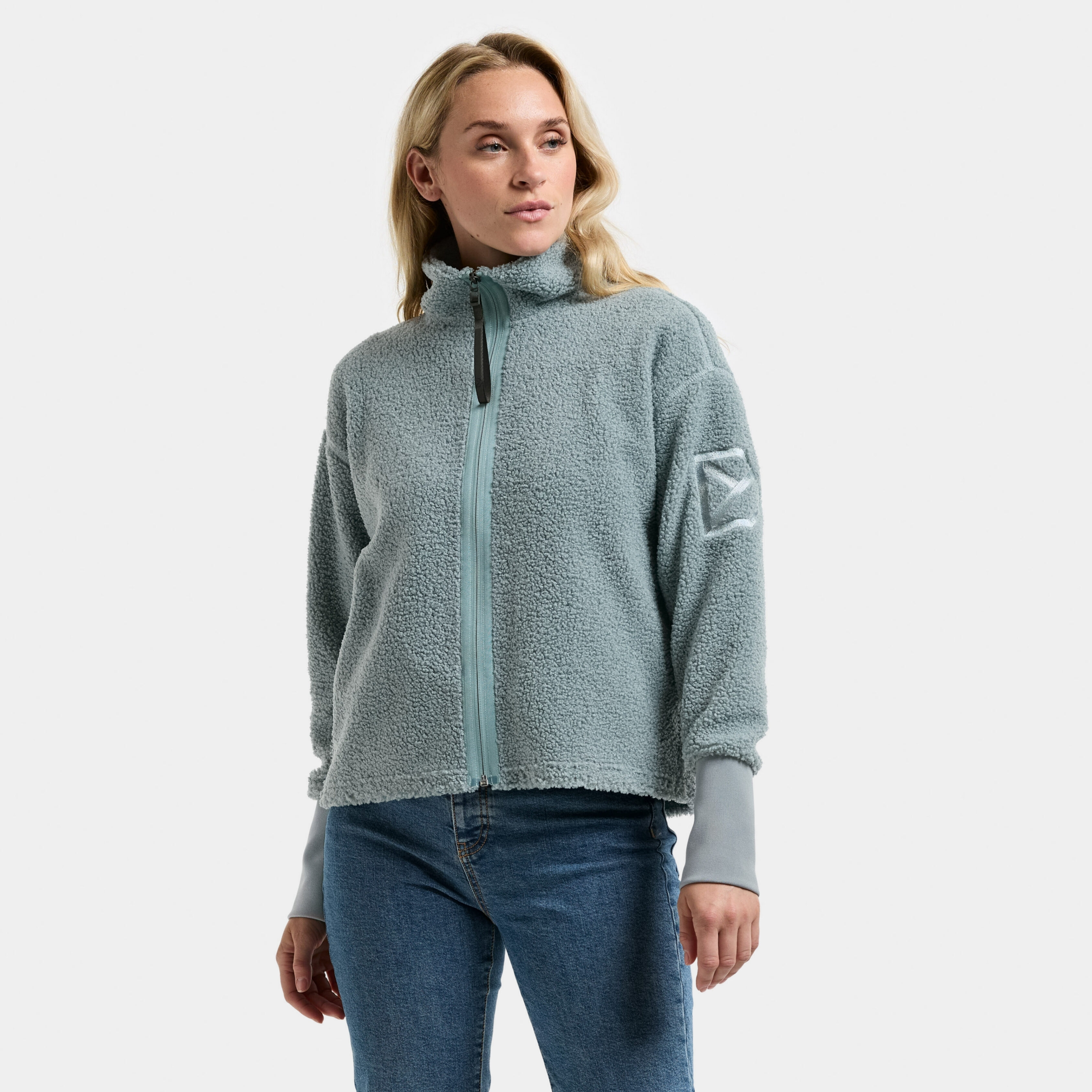 Alexa Full-Zip - Factory Blue - Naiset - Pile-fleece - Sininen - Koko: 44 - Didriksons