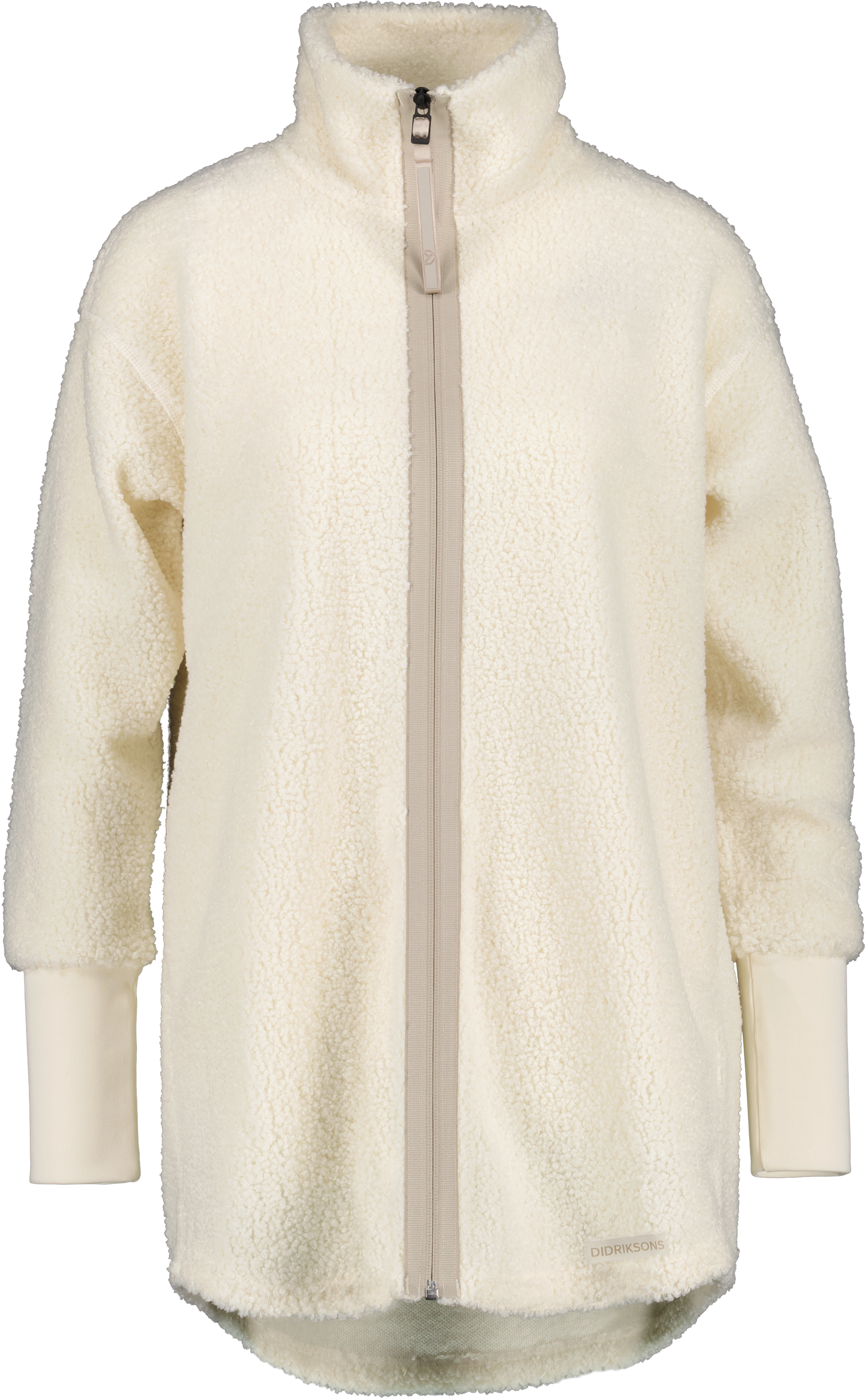 Tola Full-Zip - White Foam - Dam - Lång Pile fleece - Vit - Storlek: 40 - Didriksons