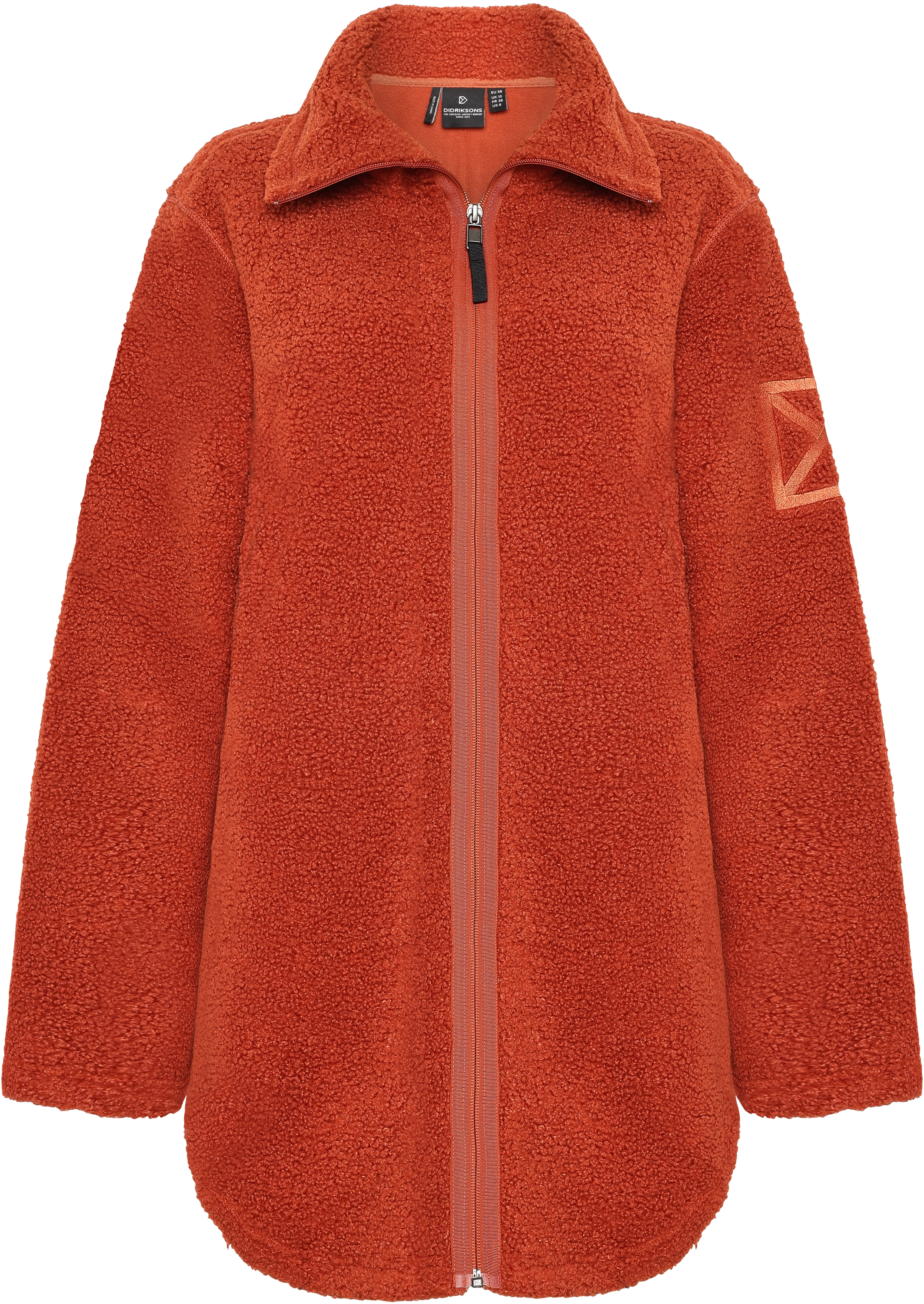 UMI Full-Zip - Rust - Women's Long Pile Fleece - Red - Size: 46 - Didriksons