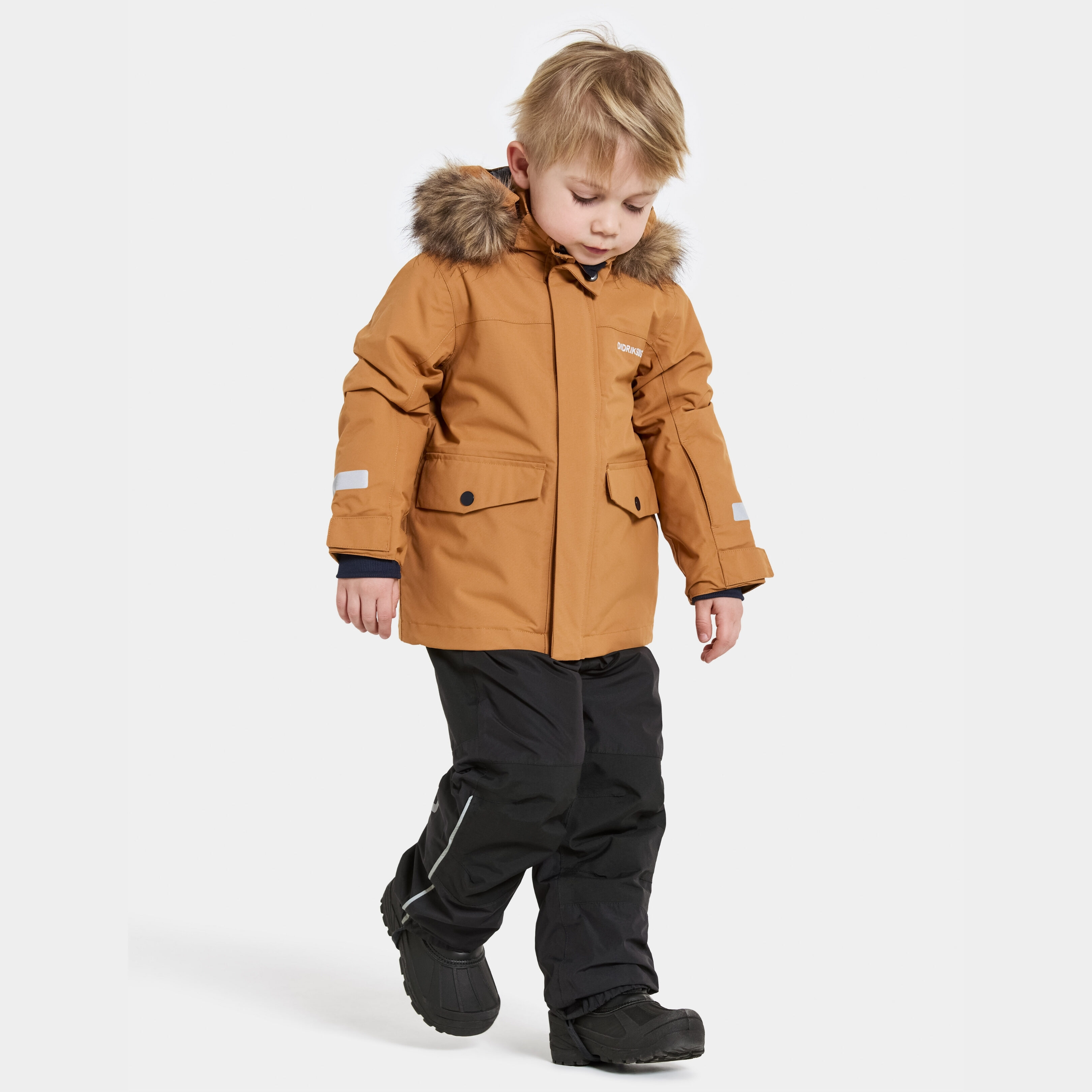 Bjärven Kids' Parka - Almond Tree - Kids' Winter jacket - Brown - Size: 100 - Didriksons
