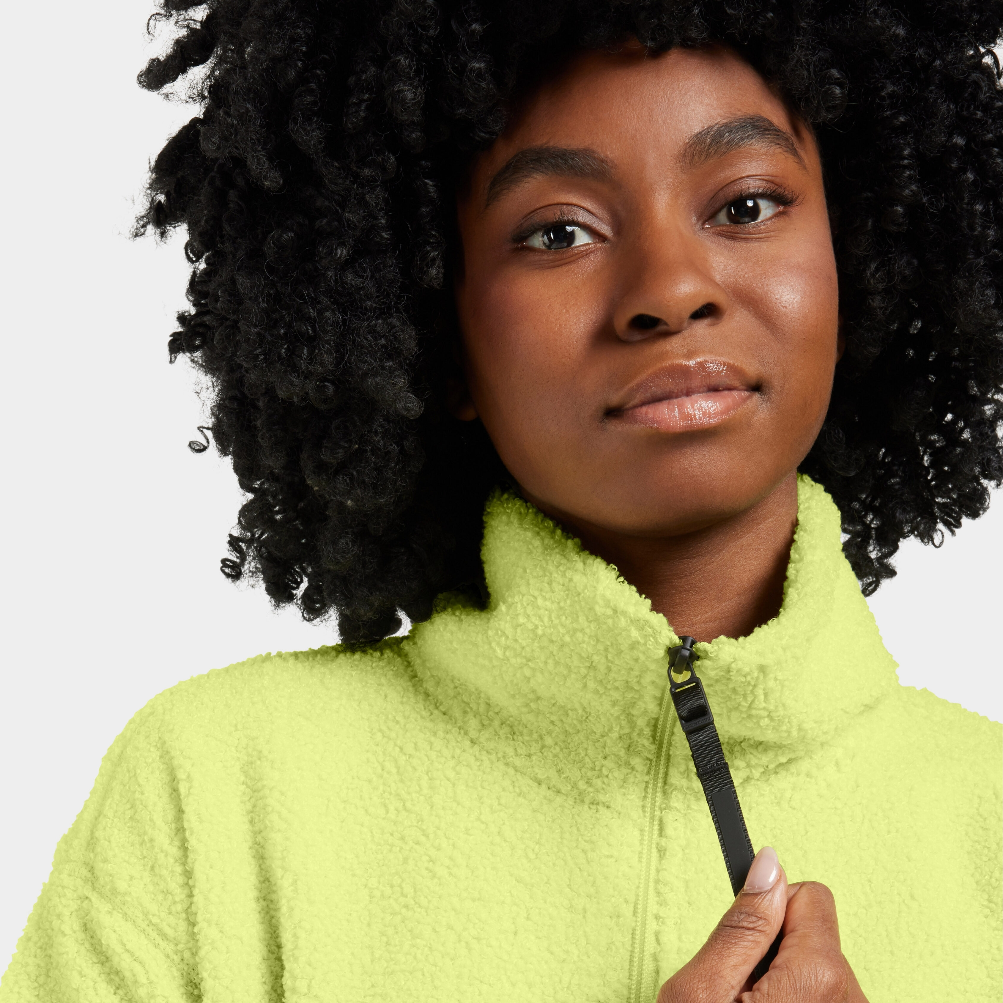 Monia Half zip - Light Avocado - Dame - Pile fleece - Grønn - Størrelse: 38 - Didriksons