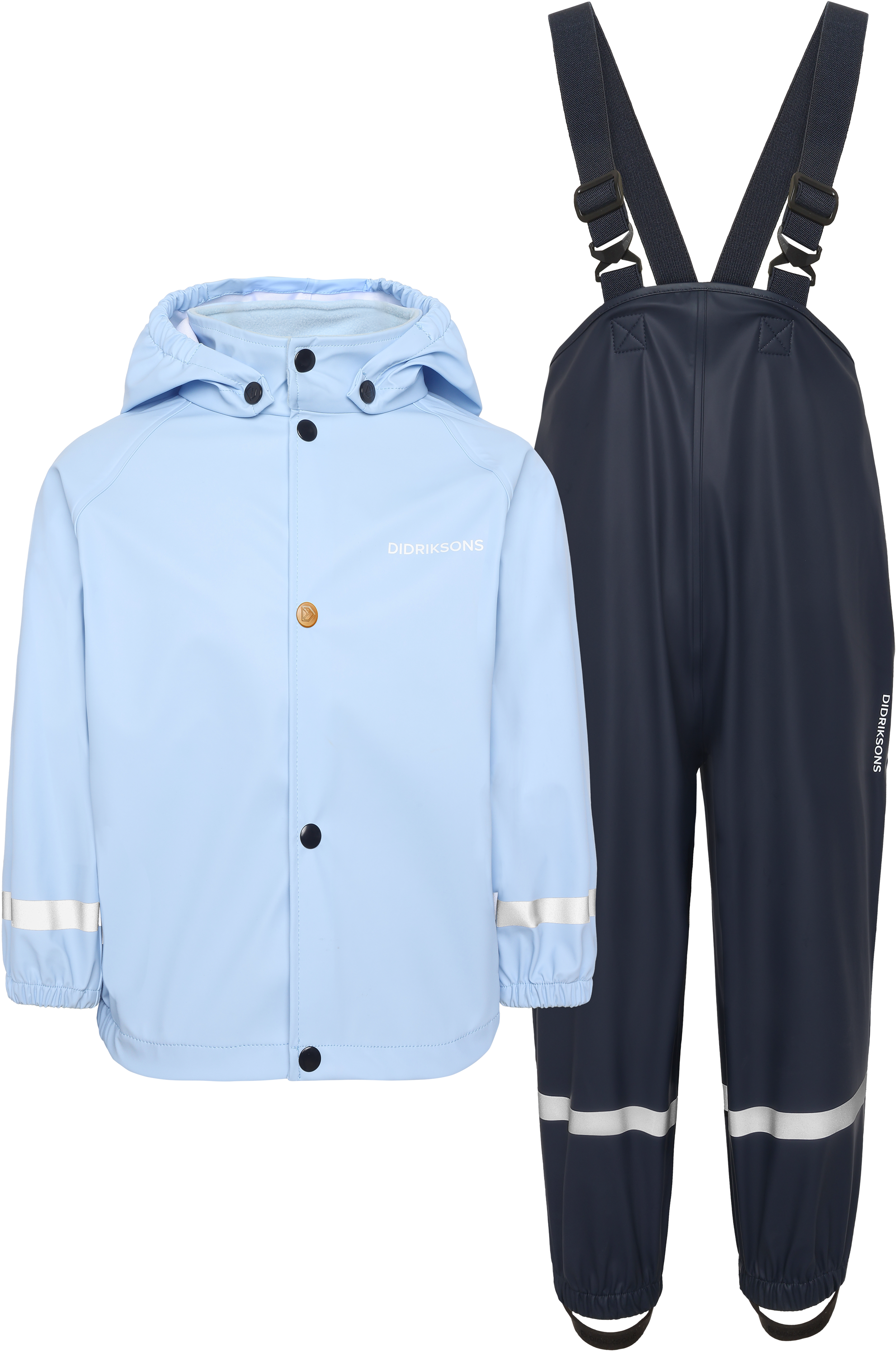 Slaskeman Kids' Set - Light Sea Blue - Barn - Regnställ - Blå - Storlek: 100 - Didriksons
