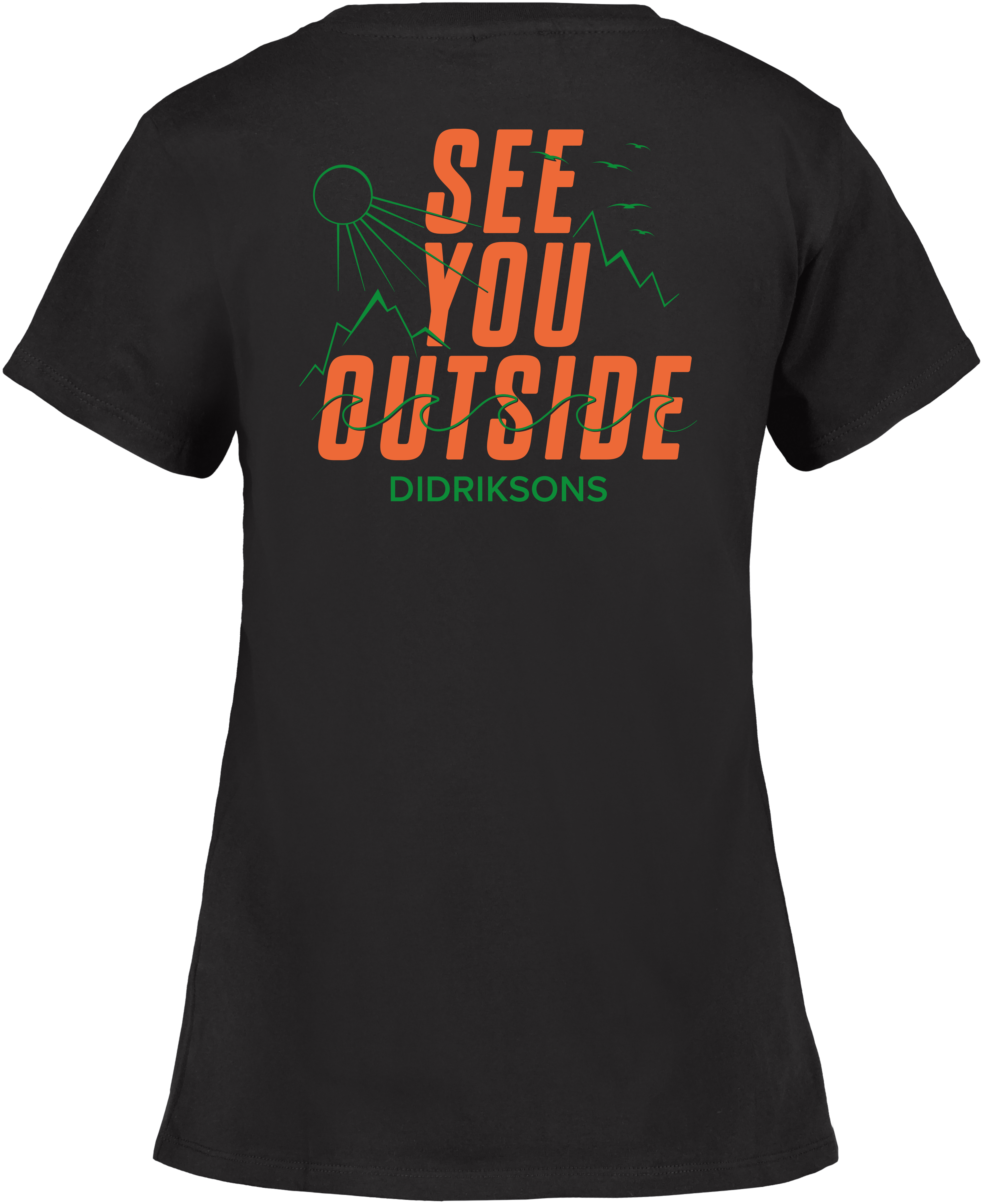 Ingarö T-Shirt See You Outside - Black - Dam - T-shirt - Svart - Storlek: 36 - Didriksons