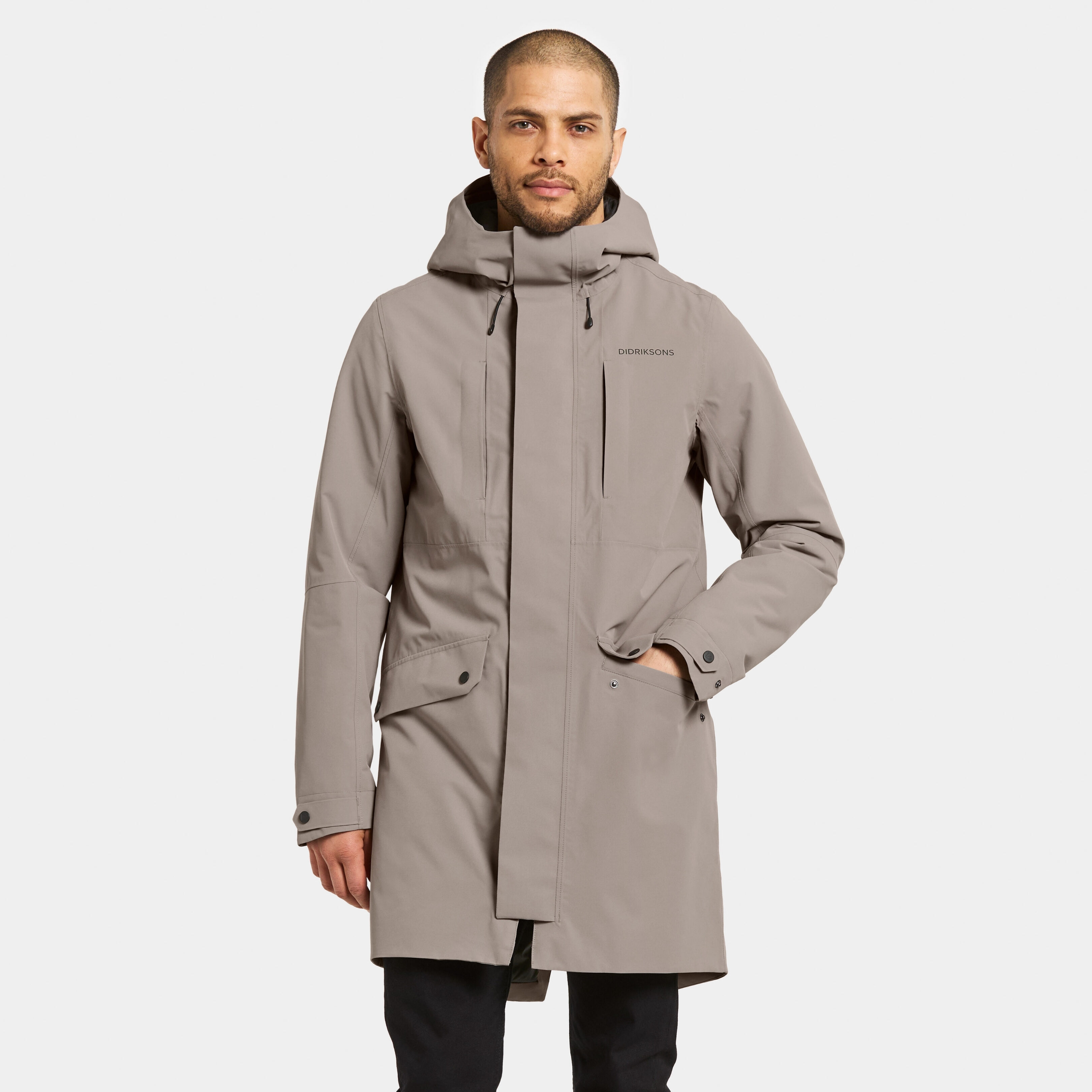 Falke Parka - Ash Brown - Herr - Höstjacka - Brun - Storlek: S - Didriksons