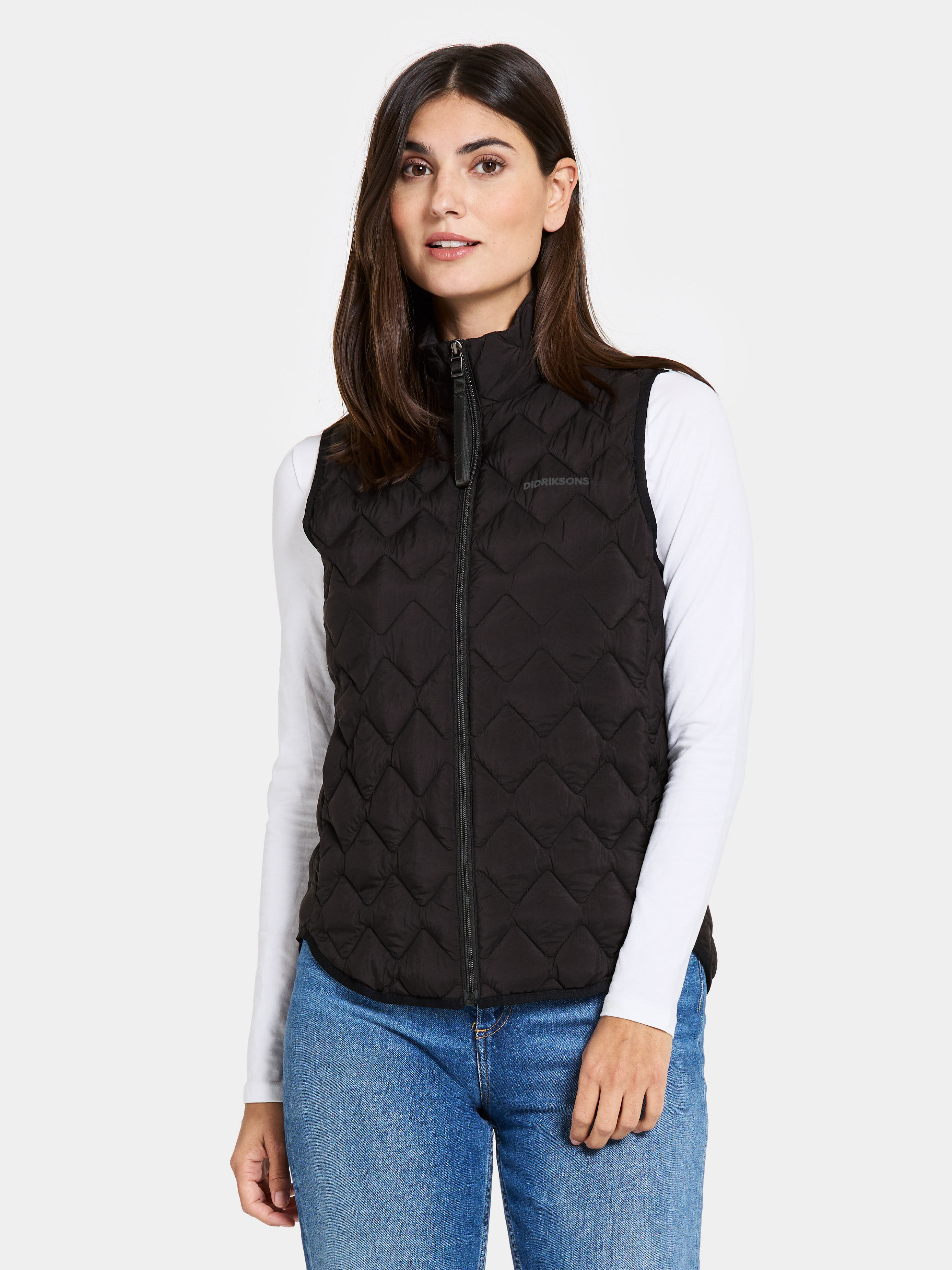 Evy Vest - Black - Women's Vest - Black - Size: 36 - Didriksons