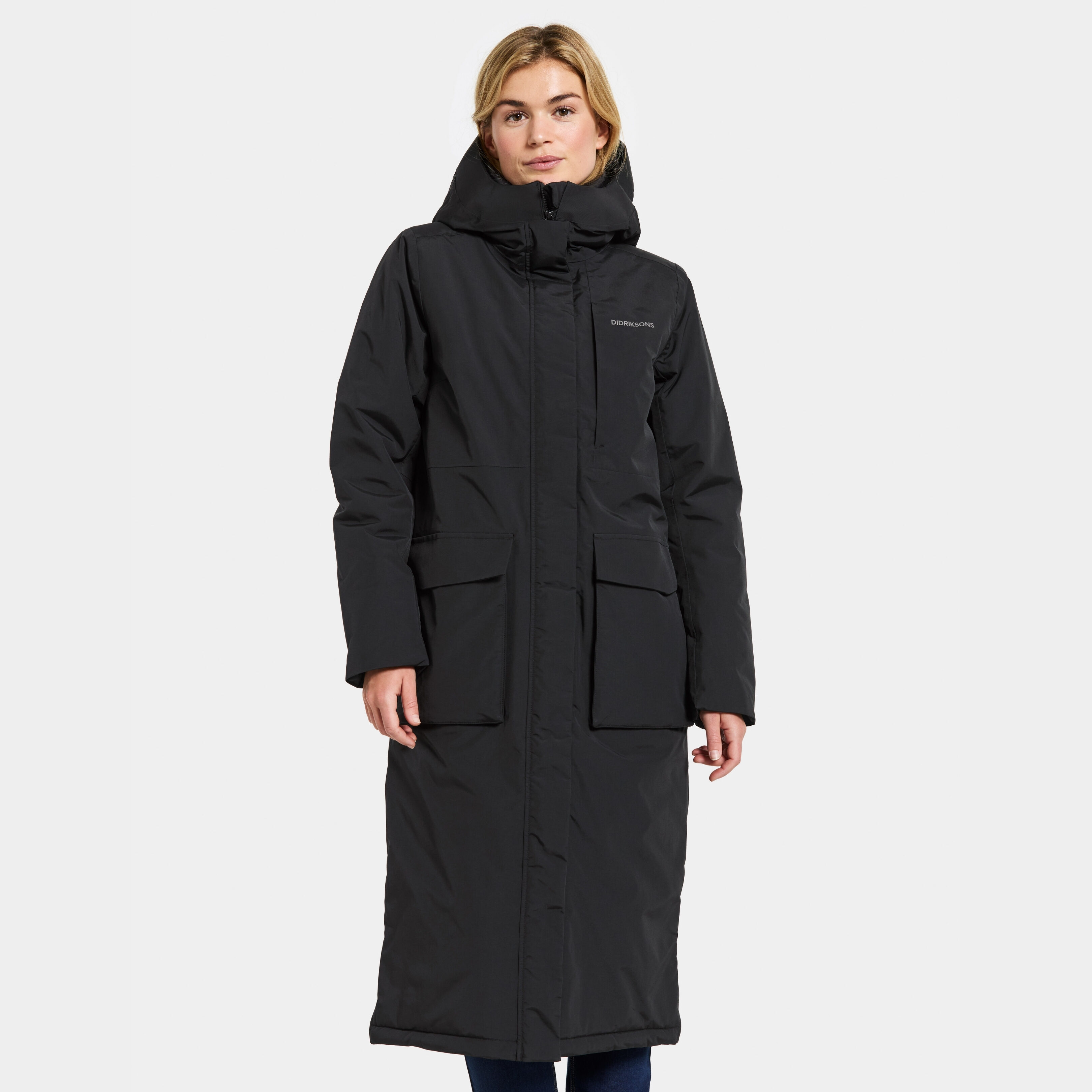 Leya Parka Long - Black - Women's Parka - Black - Size: 36 - Didriksons