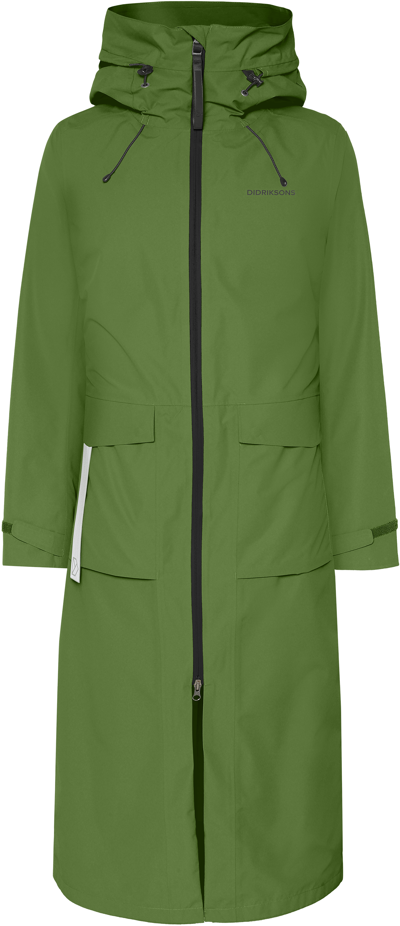 Nadja Parka Long - Velvet Green - Dam - Lång regnkappa - Grön - Storlek: 38 - Didriksons