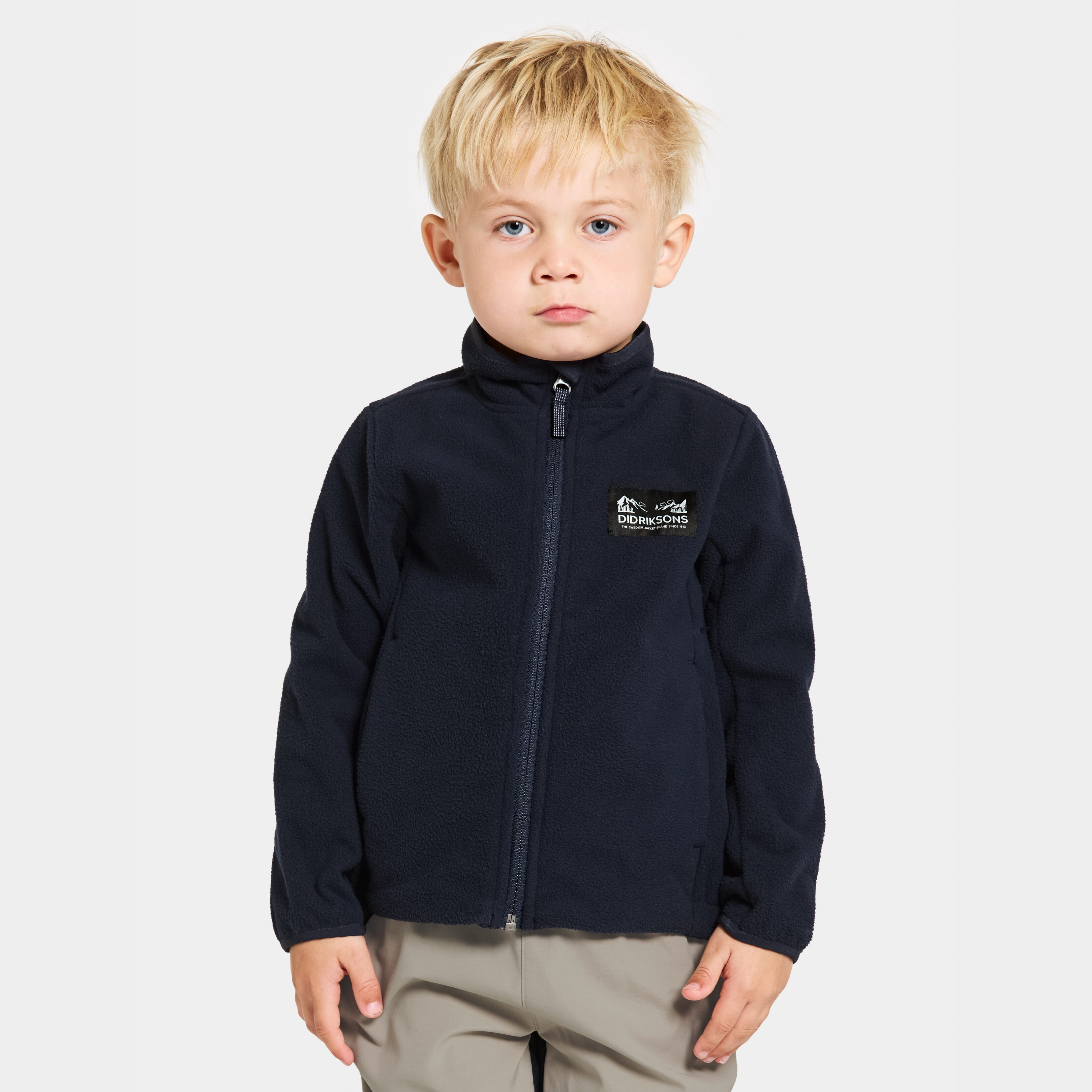 Muskot Kids' Jacket - Dark Night Blue - Kids' Fleece & Midlayer - Blue - Size: 90 - Didriksons