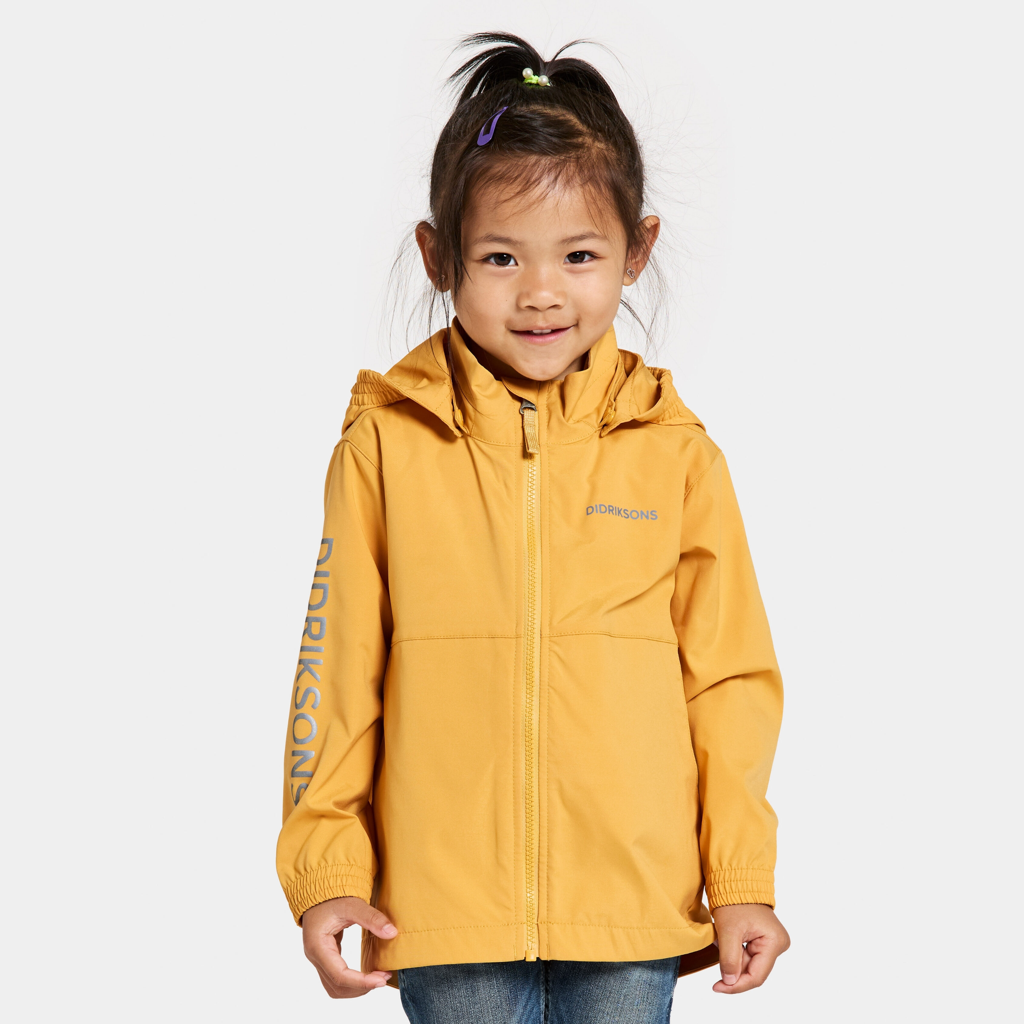 Hallon Kids' jacket - Dark Pollen - Barn - Vårjacka - Gul - Storlek: 140 - Didriksons