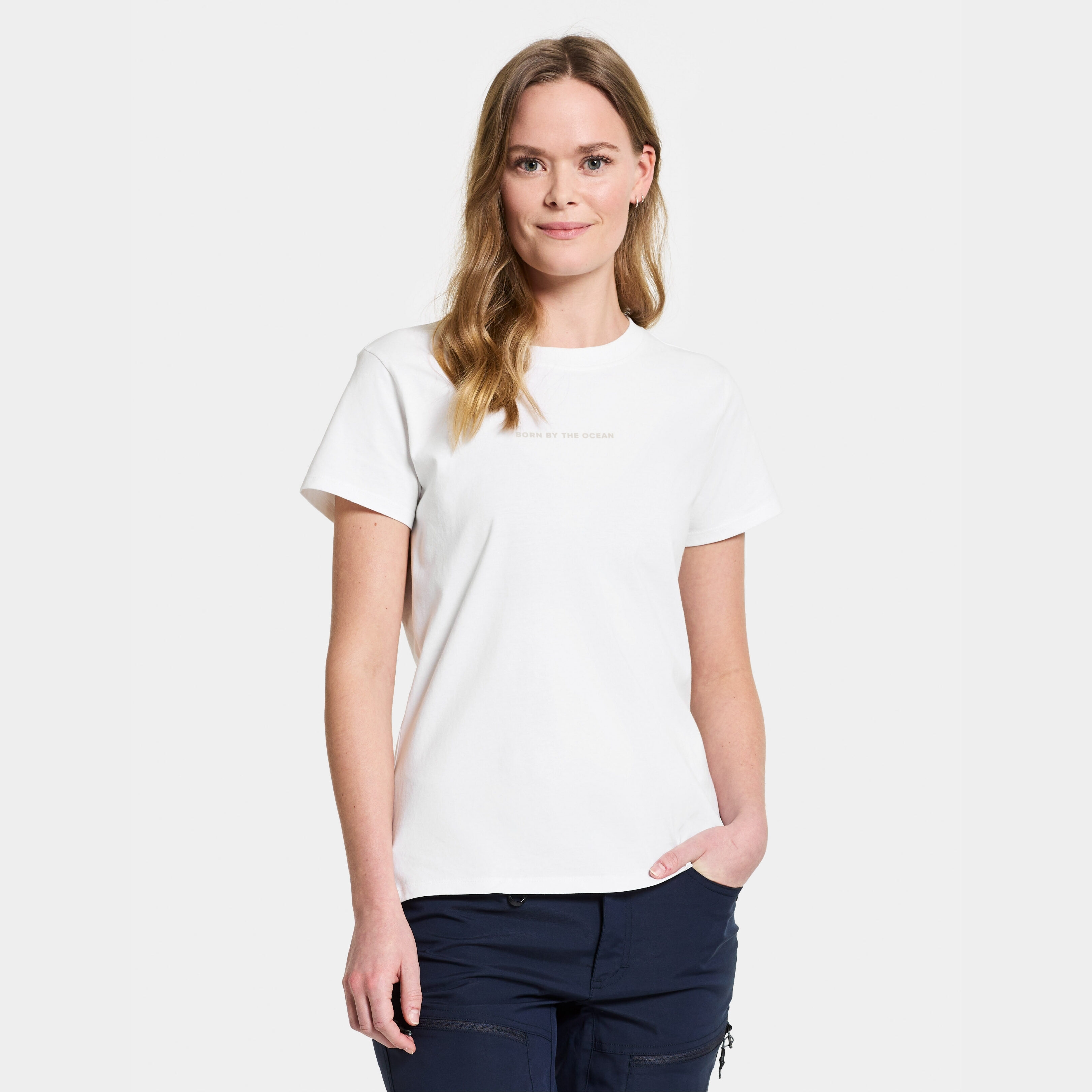 Ingarö T-Shirt Printed - Snow white - Damen - T-shirt - Weiß - Größe: 40 - Didriksons