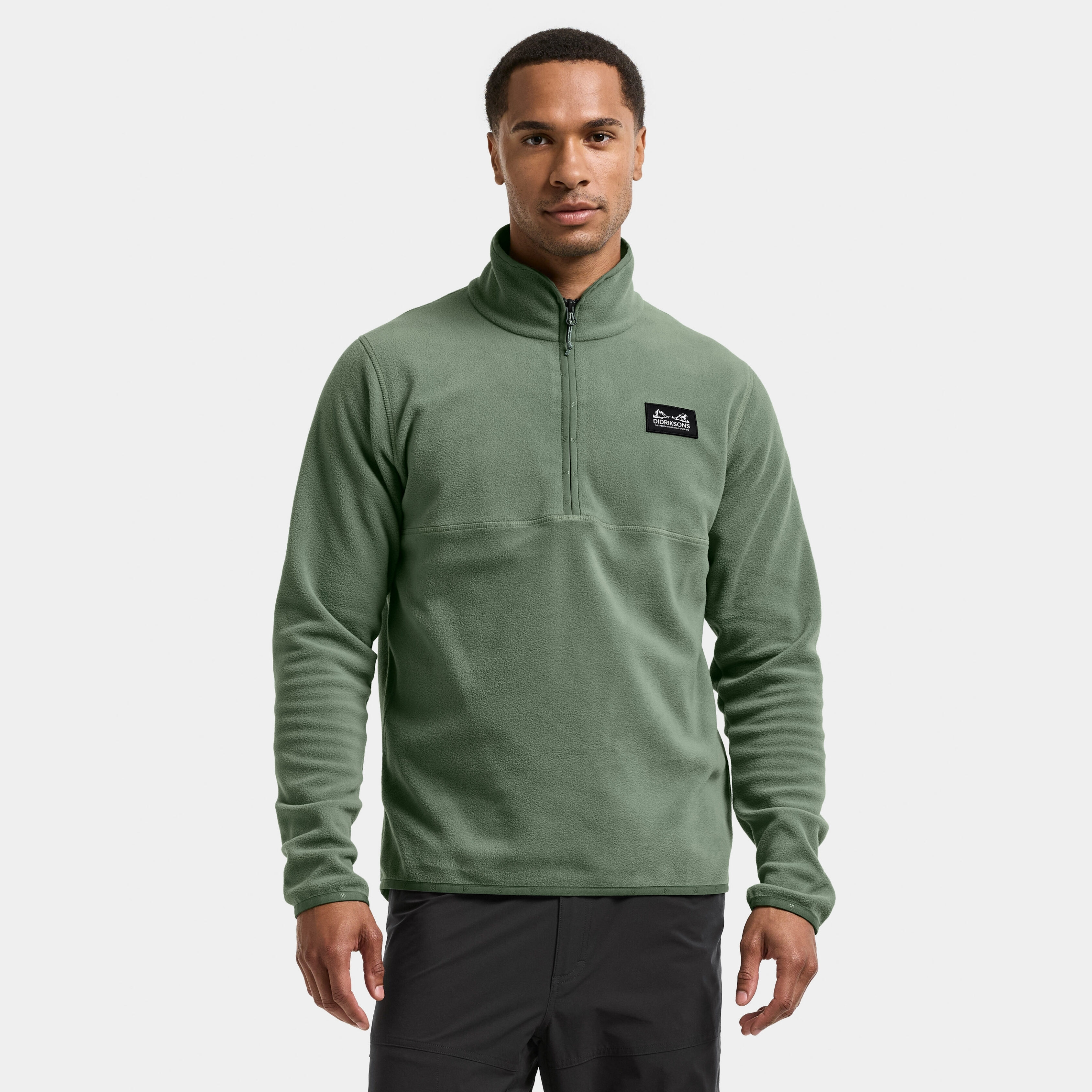 Vito Half-Zip - Light Moss - Men's Fleece & Midlayer - Green - Size: M - Didriksons